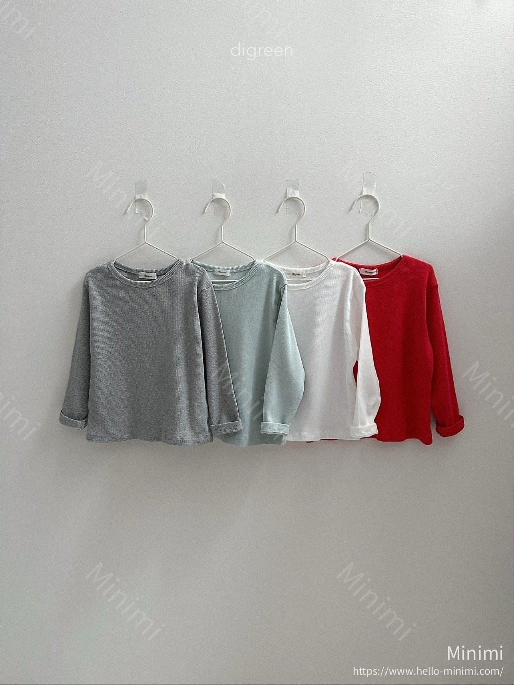 digreen Hug Ribbed Tee - 韓國童裝代購主圖