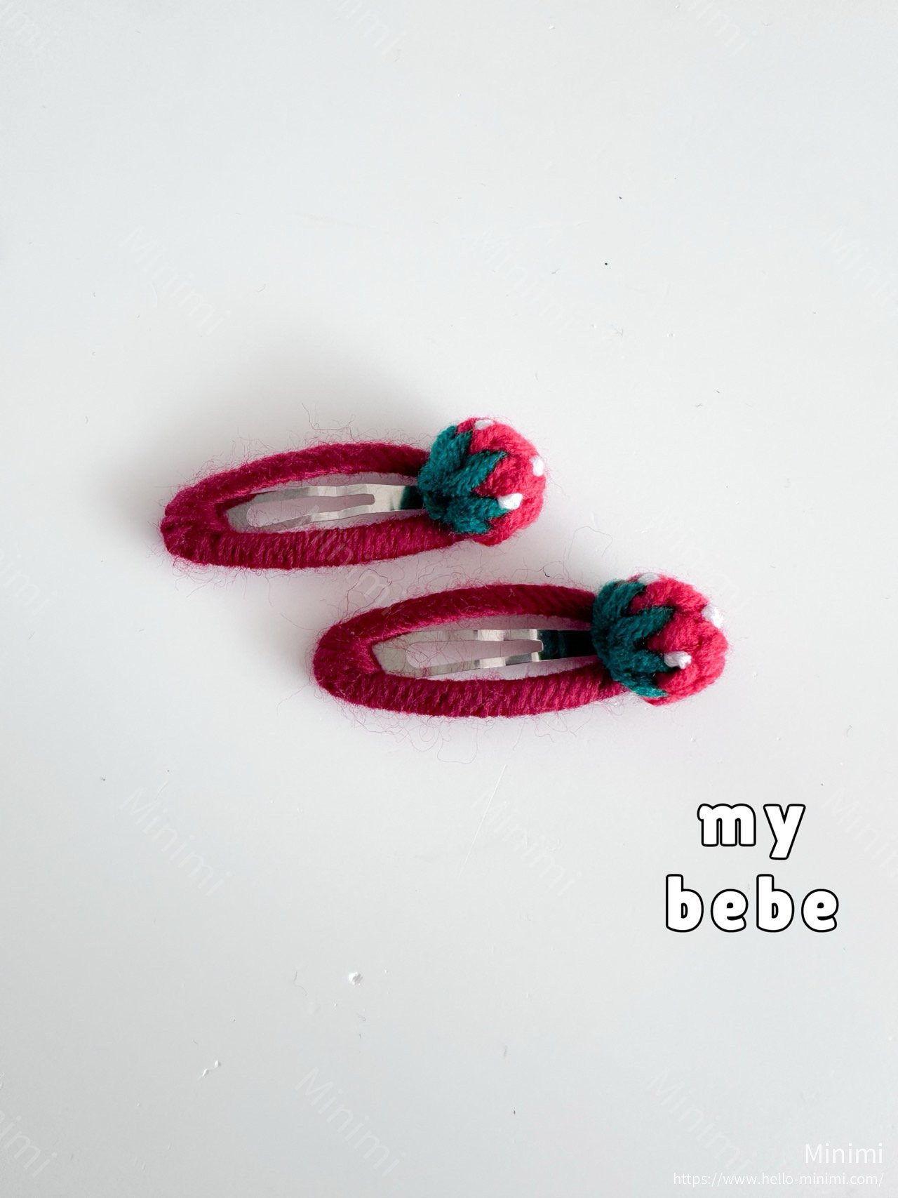 my_bébé Mini Strawberry Hairpin Set 細節圖 2