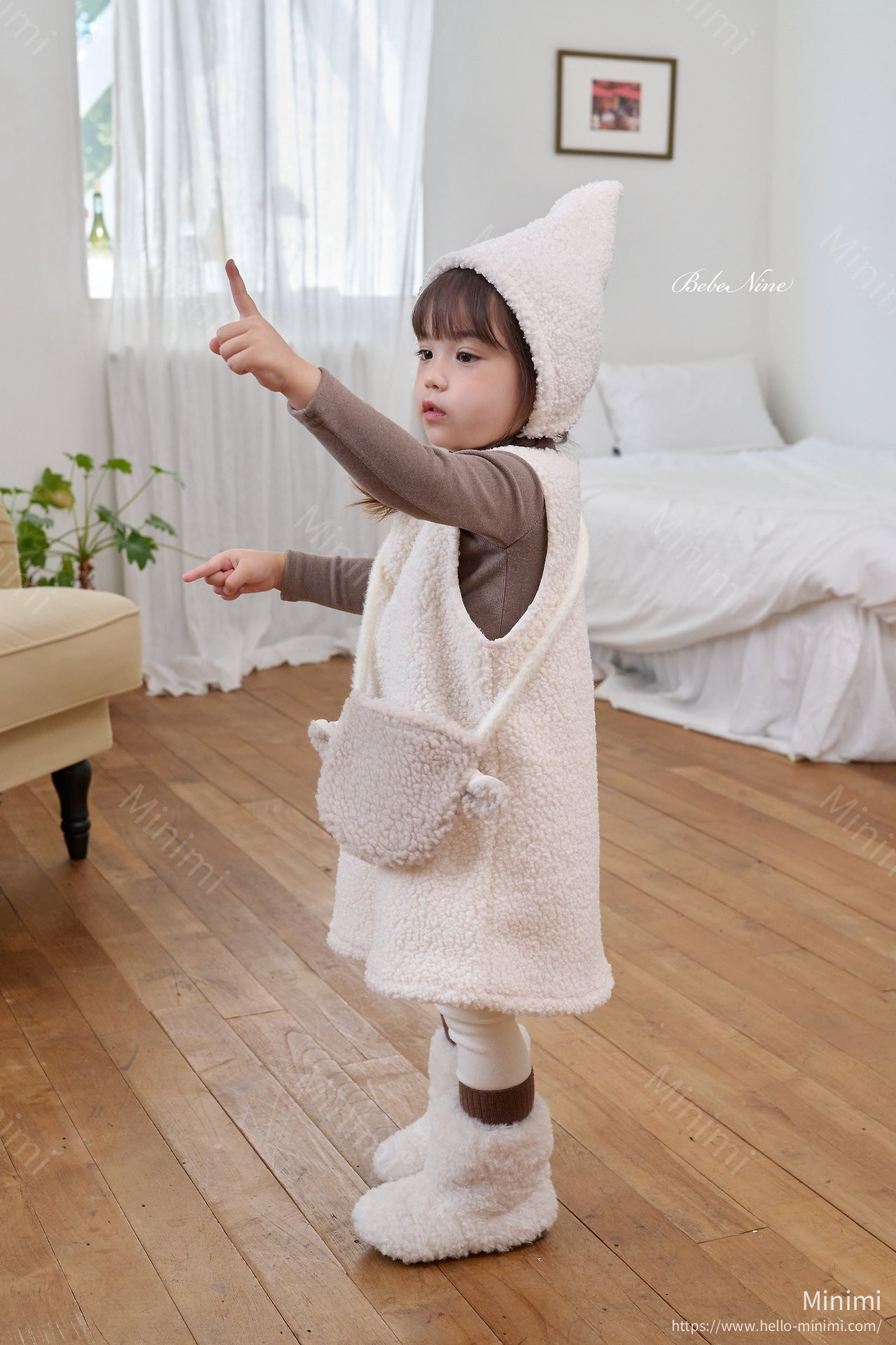 bebe nine Poodle Pinafore Dress 細節圖 5