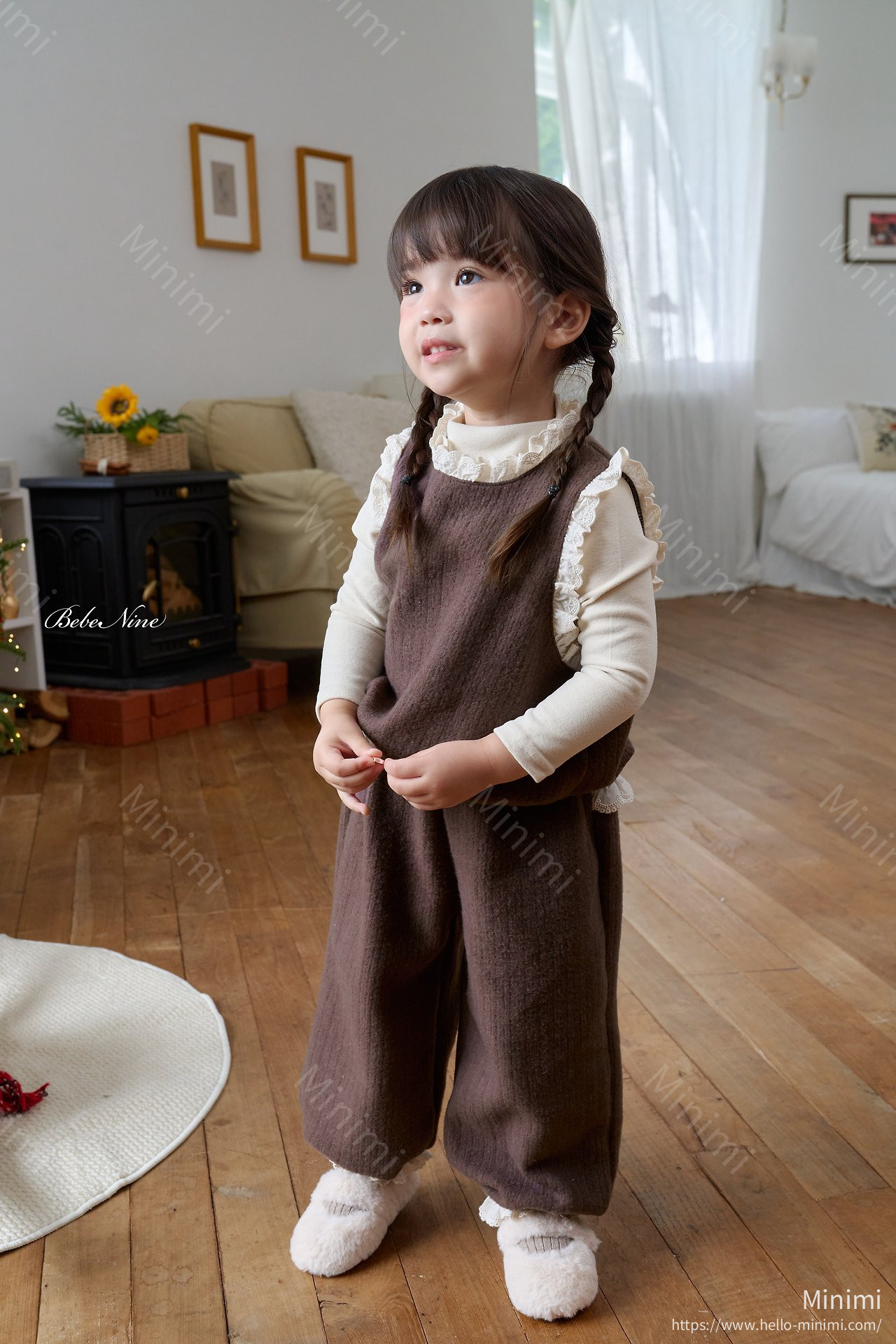 bebe nine Rose Frill Set 韓國童裝現貨