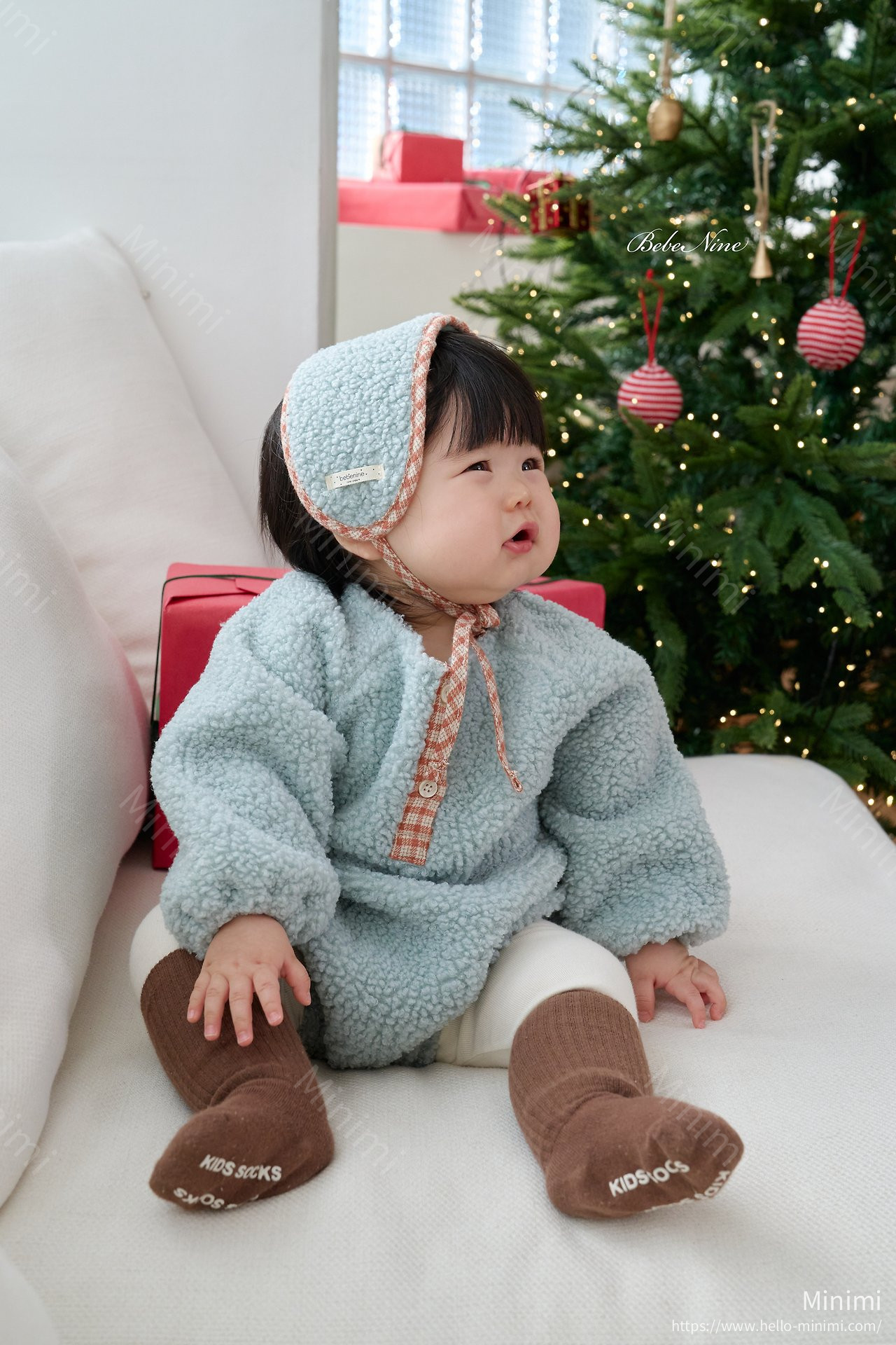 bebe nine Bichon Sweatshirt Romper 細節圖 9