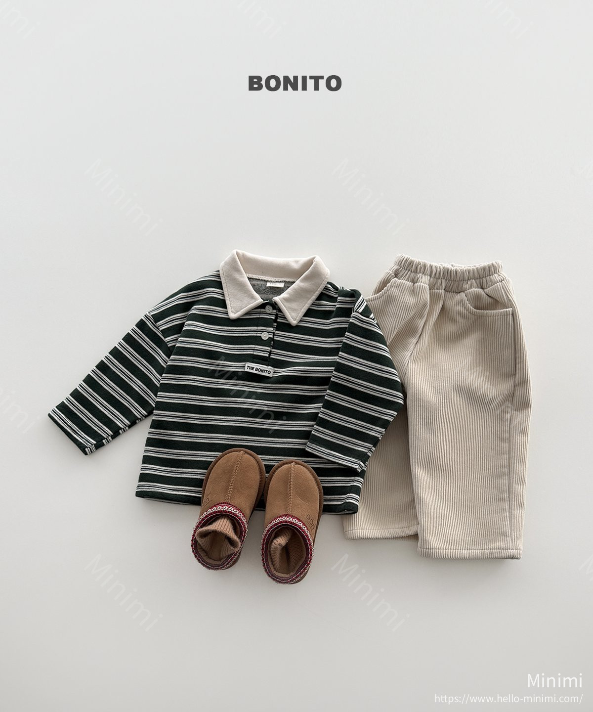 BONITO Stripe Choco Collar Tee 細節圖 6