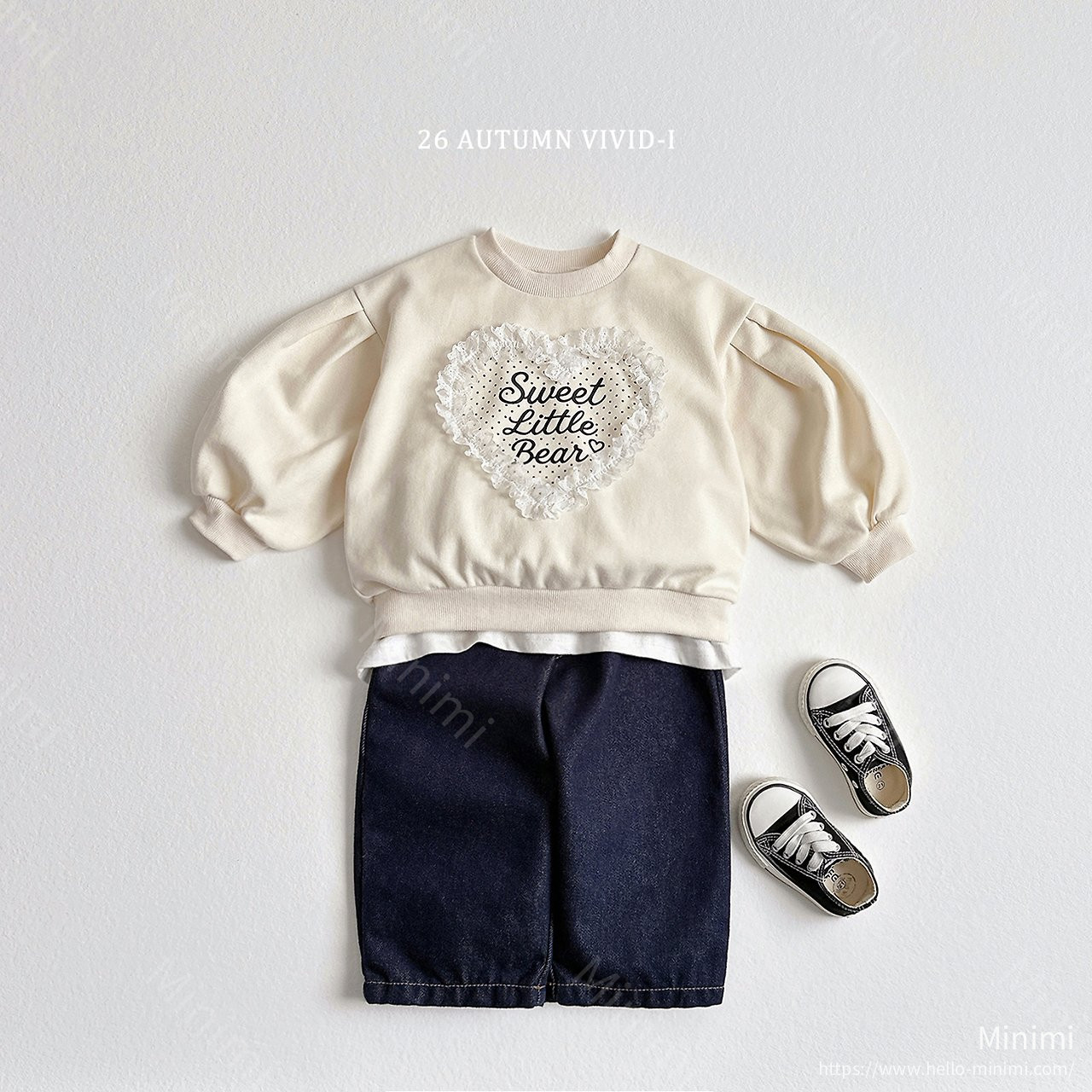 VIVID-I Heart Lace Puff Sweatshirt 細節圖 10
