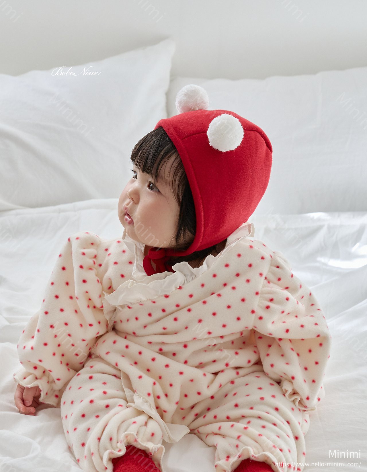 bebe nine Puff Lace Bonnet 細節圖 12