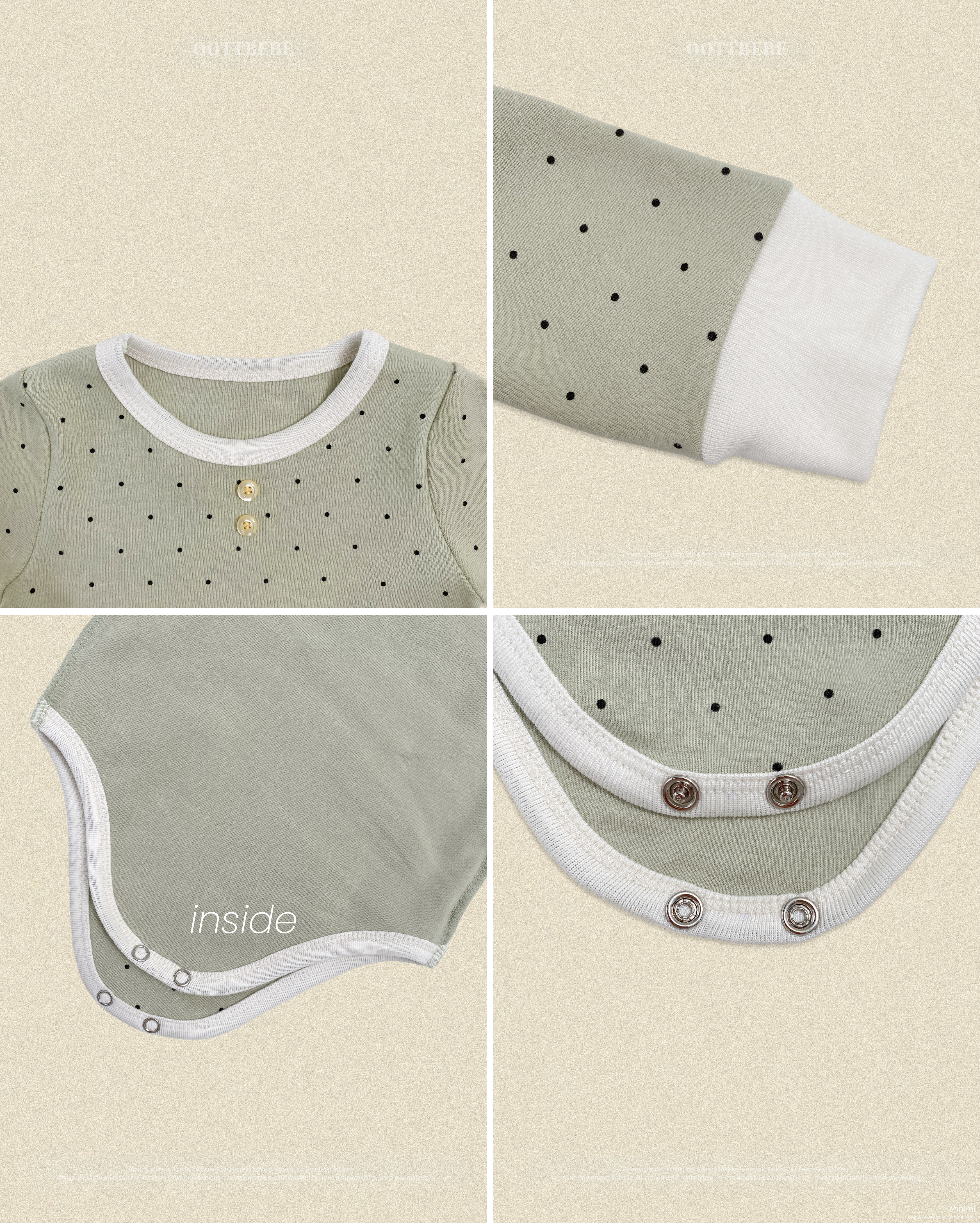 oott bebe Chouchou Dot Bodysuit 細節圖 8