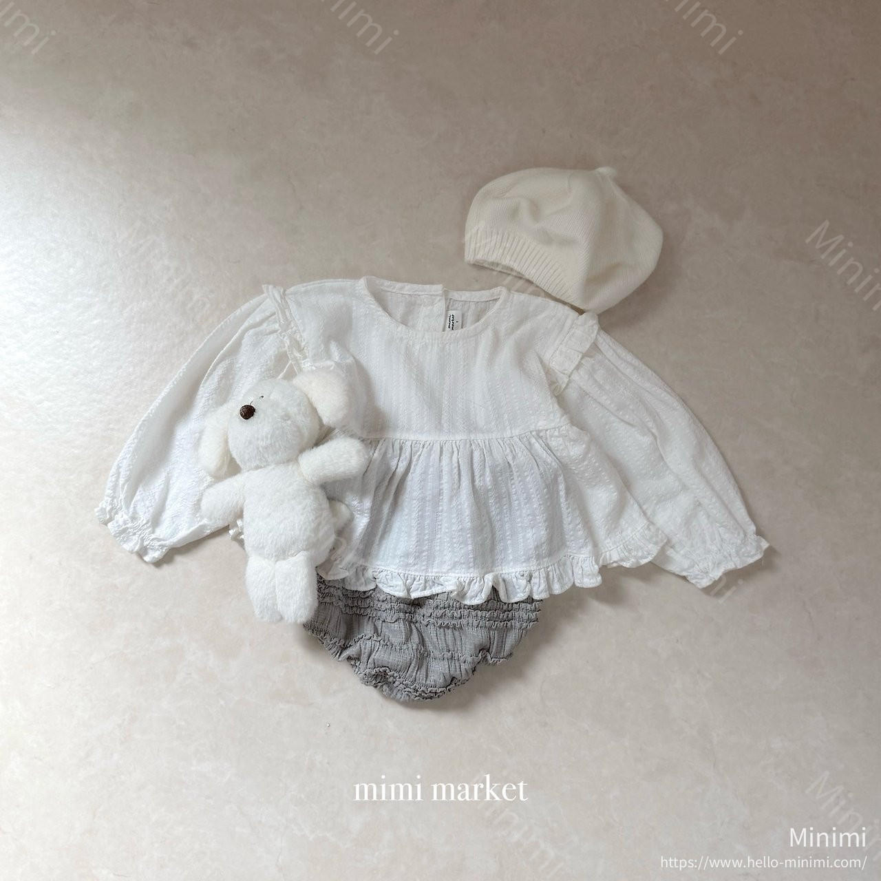 mimi-market Shoulder Frill Blouse 細節圖 15