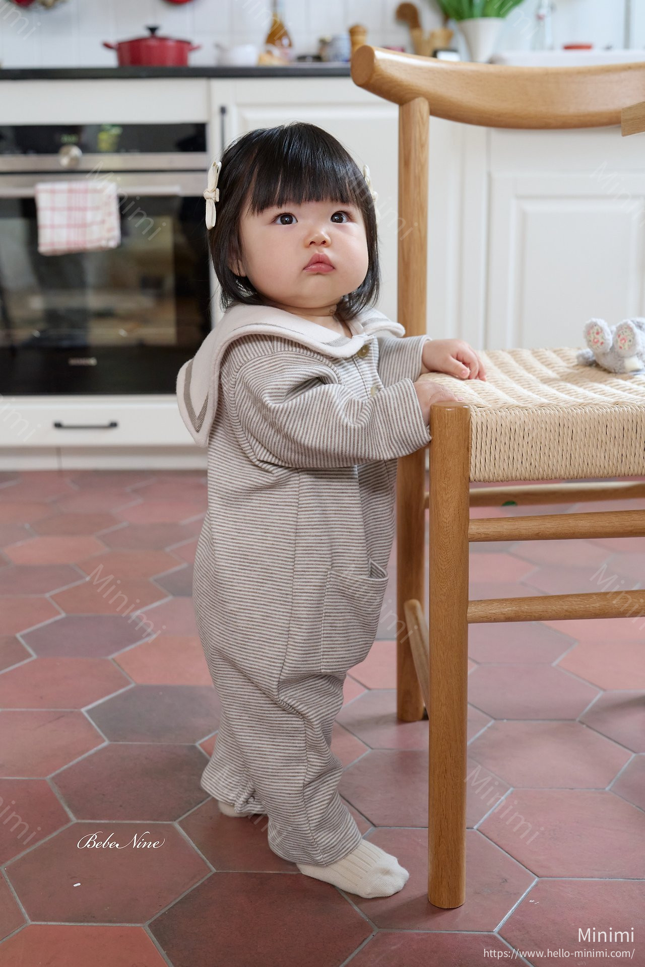 bebe nine Striped Sailor Romper 細節圖 5