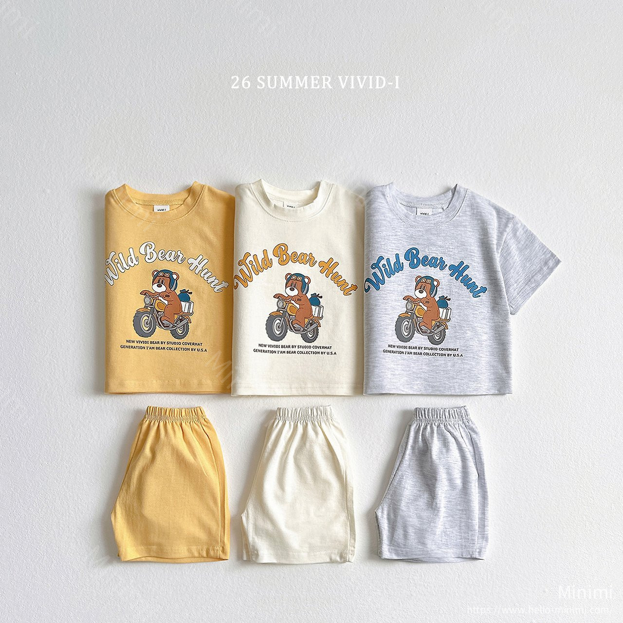 VIVID-I Bike Bear Set - 韓國童裝代購主圖