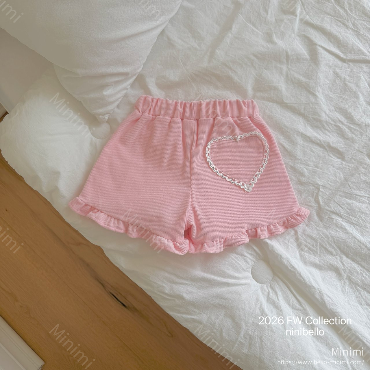 ninibello Heart Frill Corduroy Shorts 細節圖 6