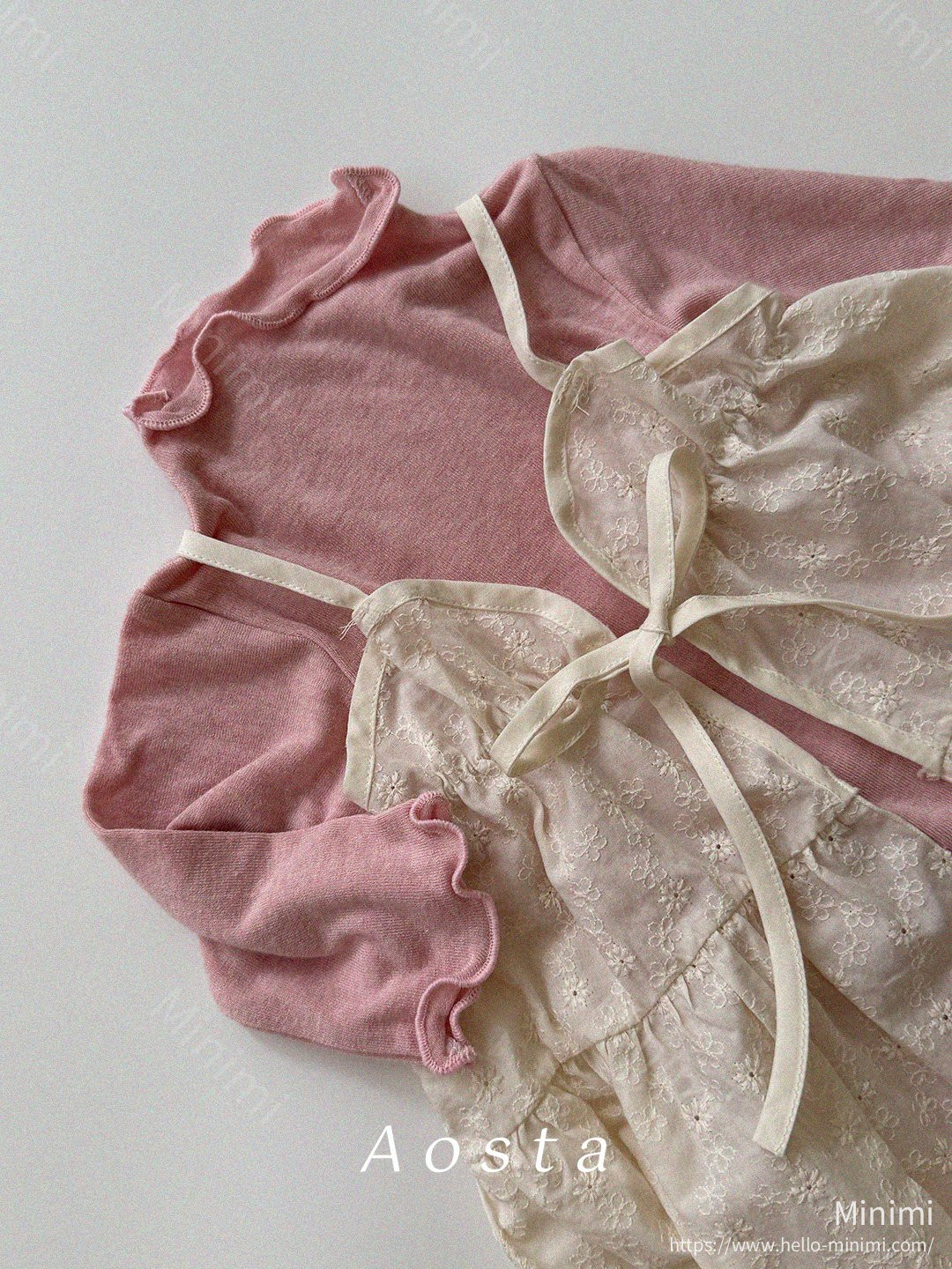 Aosta atelier Lace Cotton Open Dress 細節圖 14