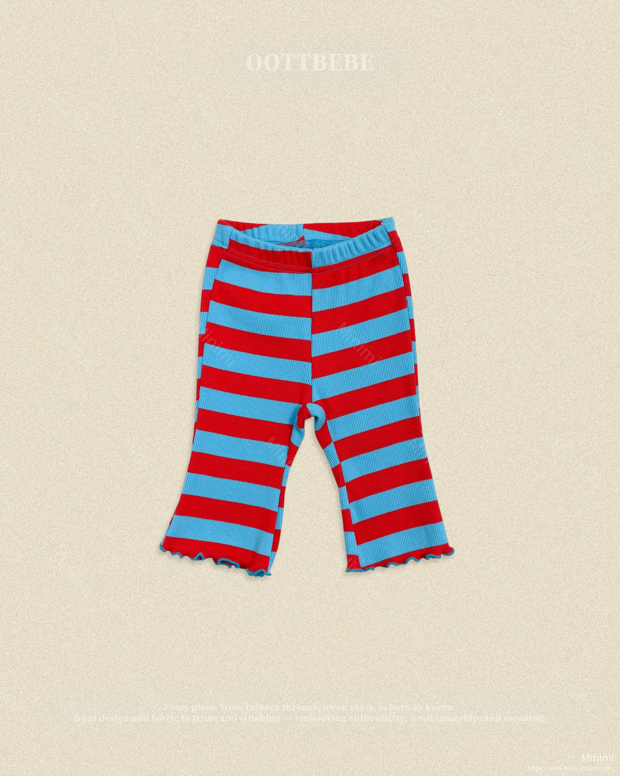 oott bebe Kitsch Pop Ribbed Bootcut Pants 細節圖 5