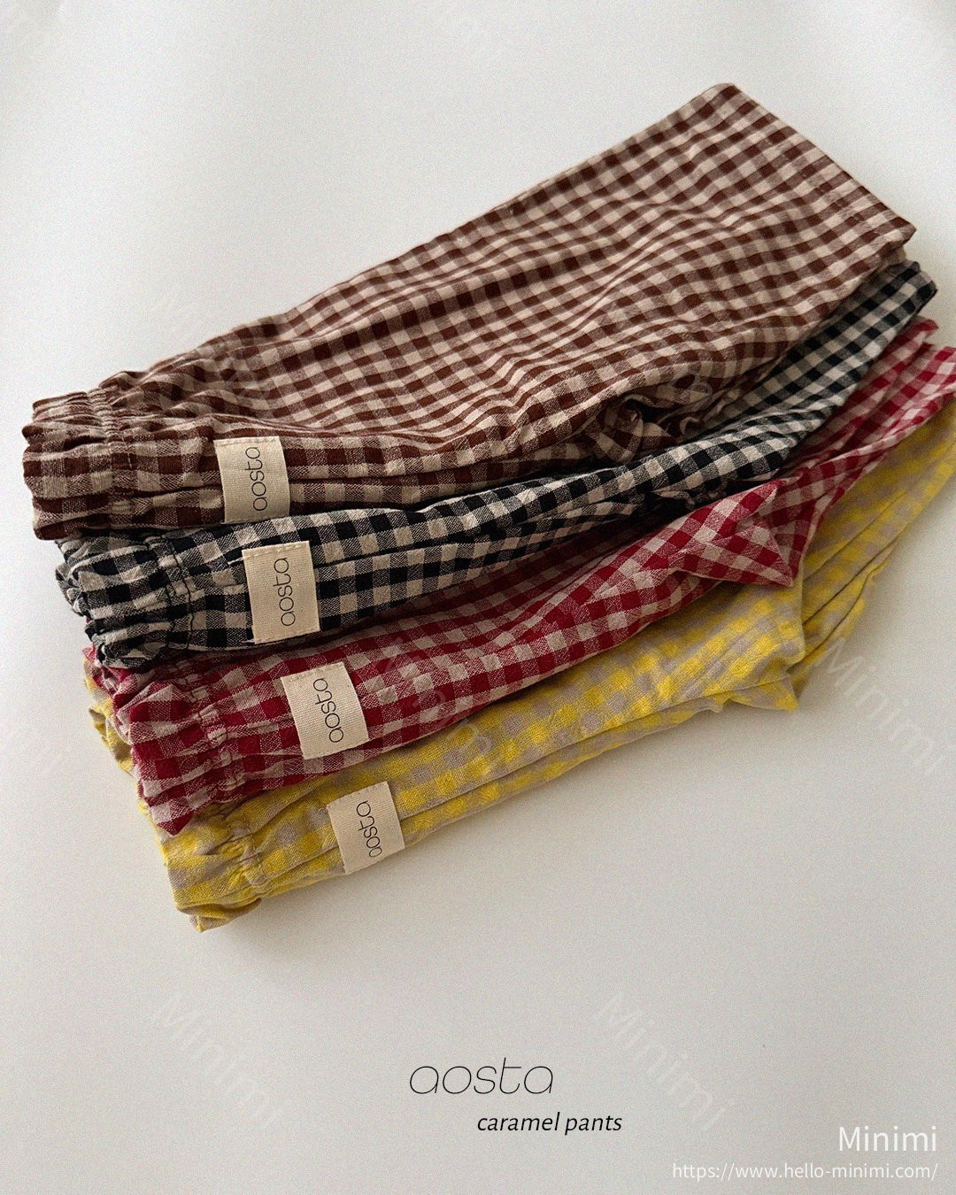 Aosta atelier Caramel Check Pants 細節圖 20