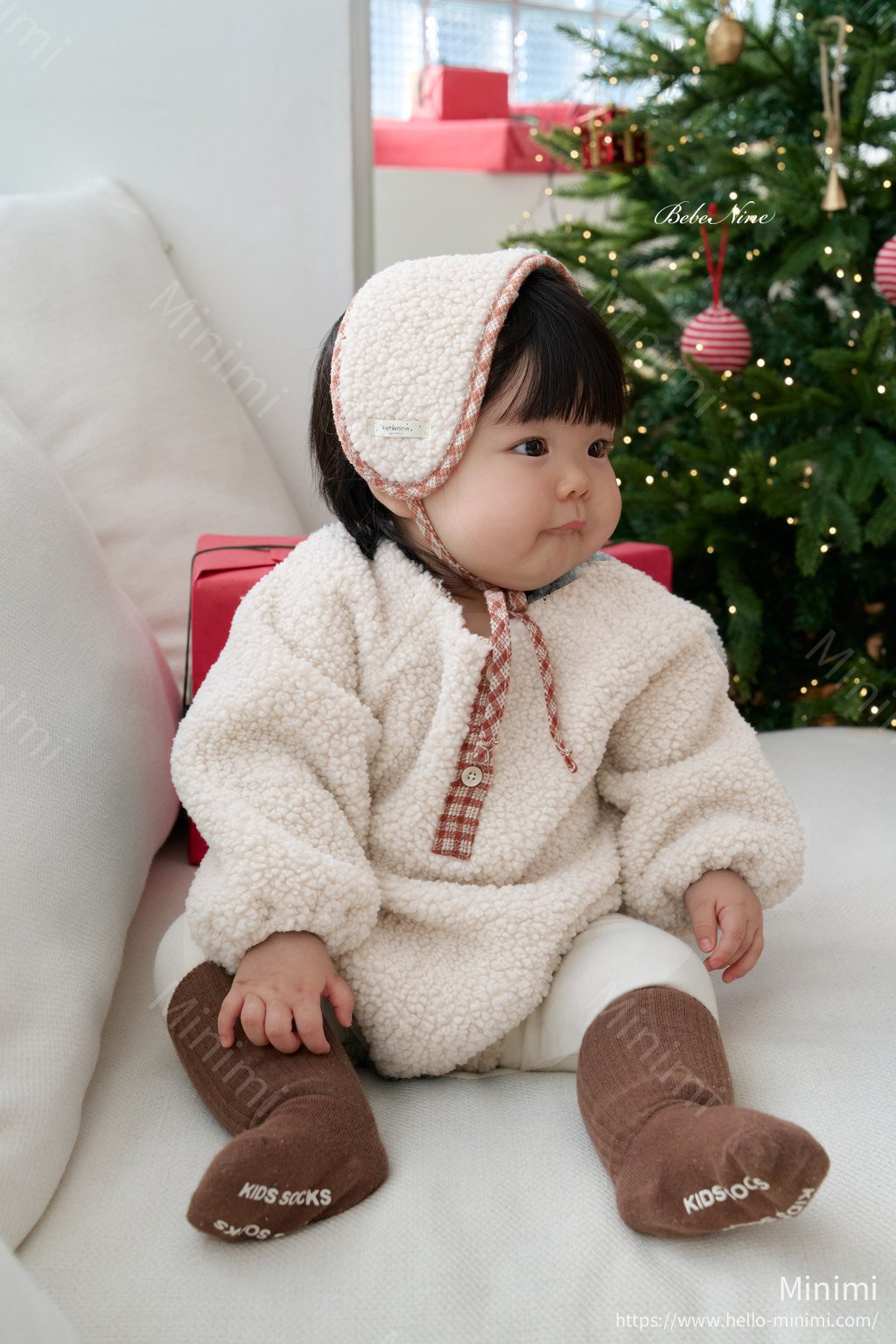 bebe nine Bichon Sweatshirt Romper 細節圖 14