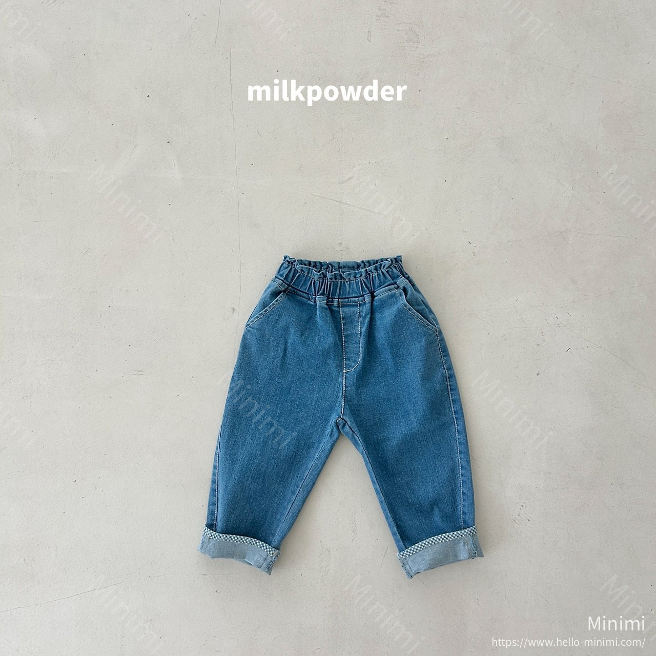 milkpowder Chex Denim Pants 細節圖 1