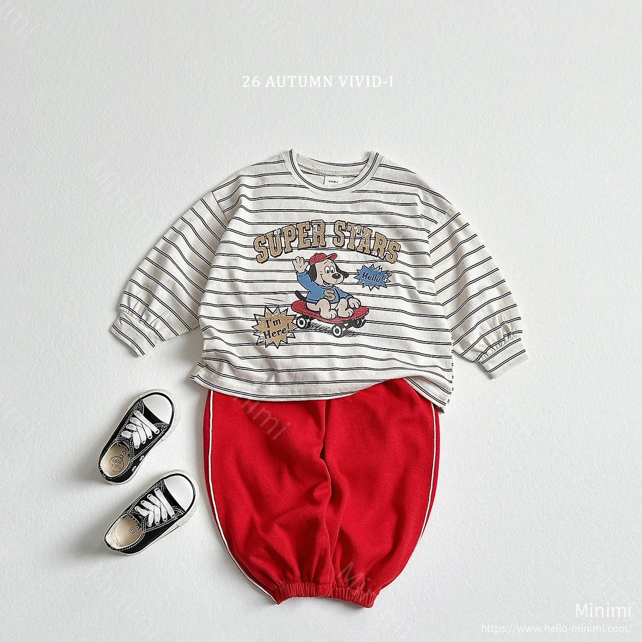 VIVID-I Stripe Cartoon Single T-shirt 細節圖 8