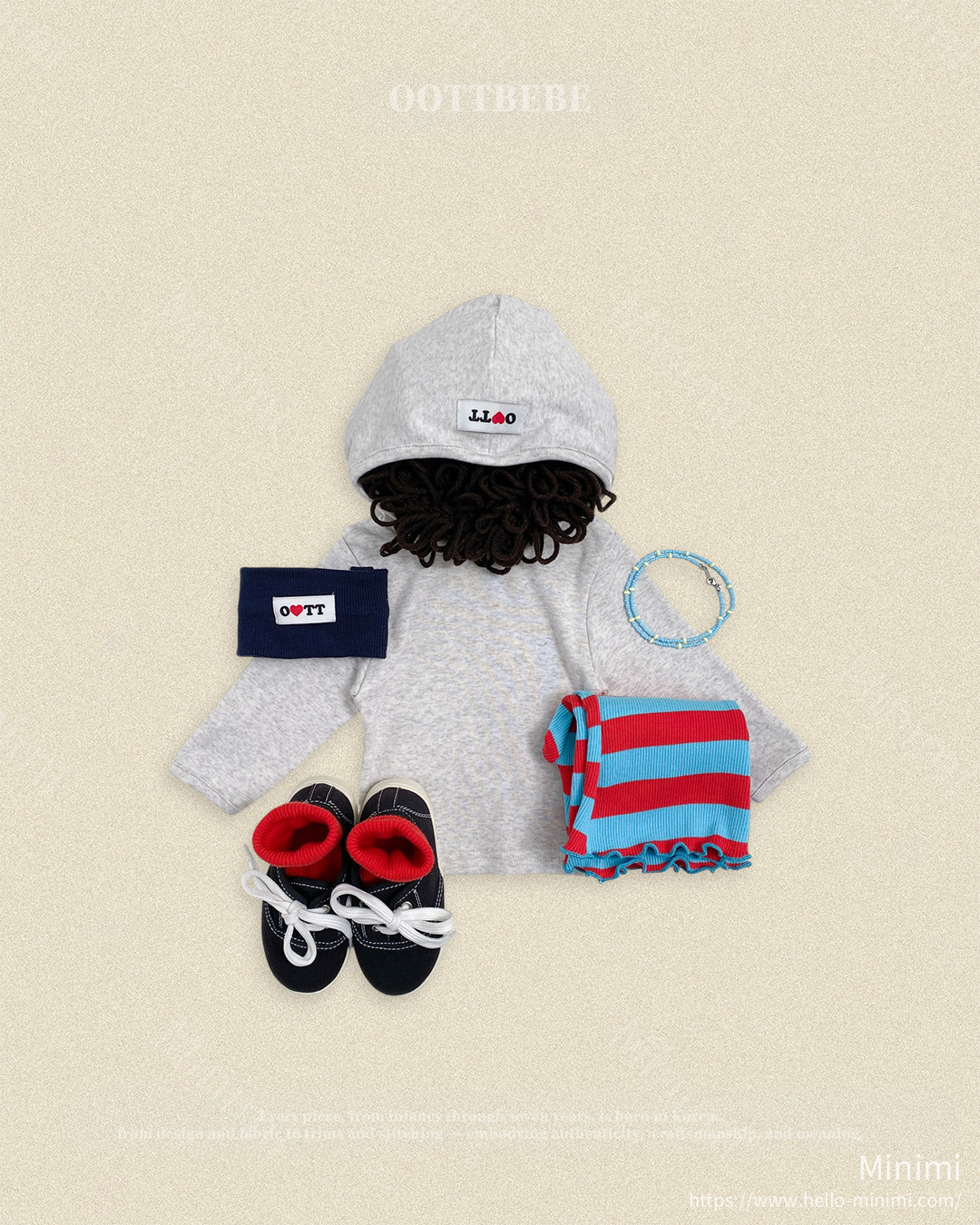 oott bebe Retro Hooded Tight T-shirt 細節圖 14