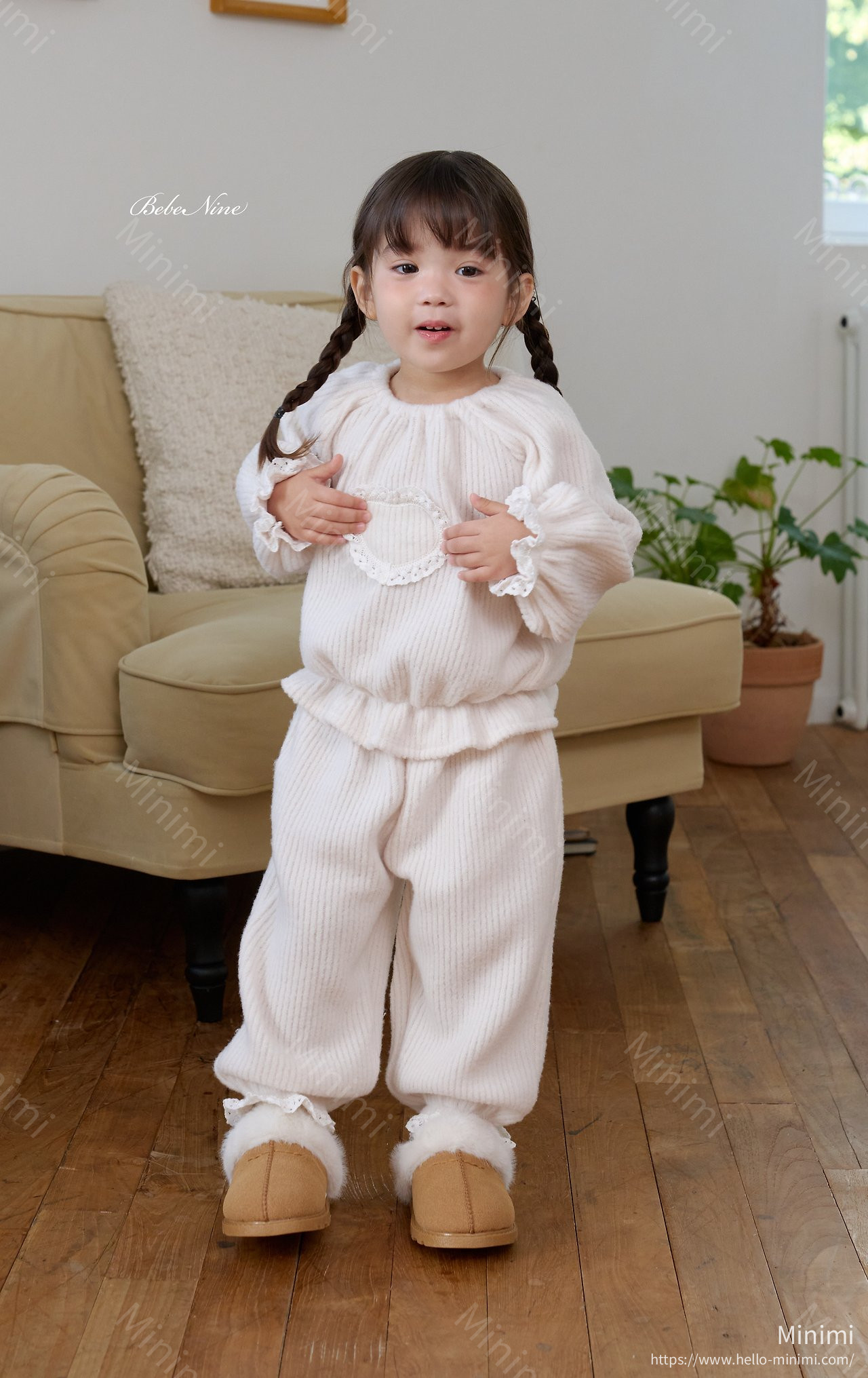 bebe nine Heart Brushed-Lining Frill Pants 細節圖 13