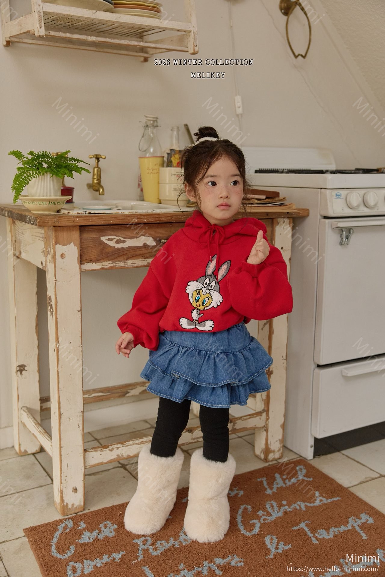 Melikey Denim Tiered Skirt 細節圖 11
