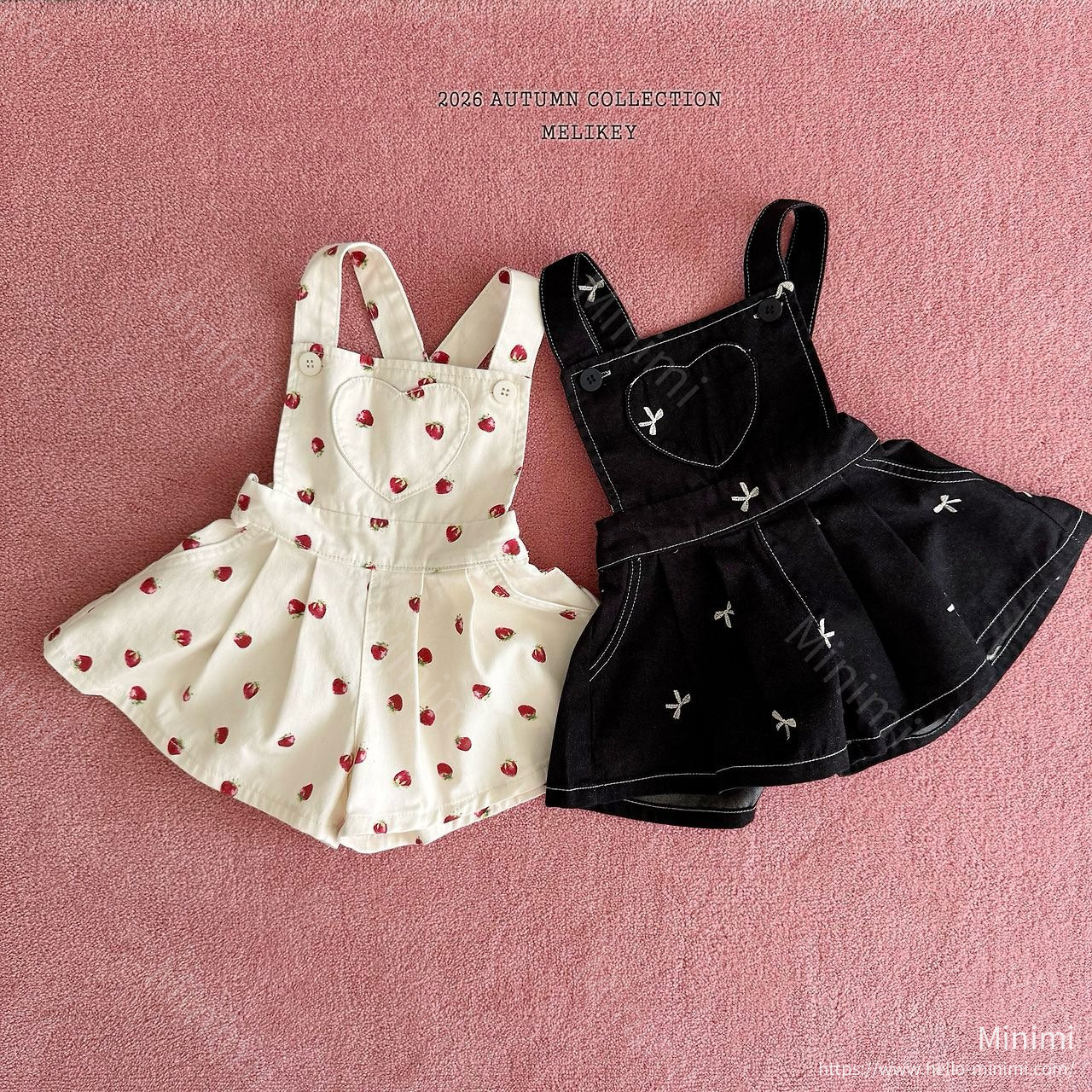 Melikey Strawberry Heart Overalls 細節圖 6