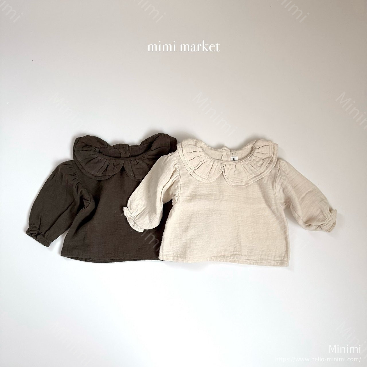 mimi-market Twill Collar Blouse 韓國童裝現貨
