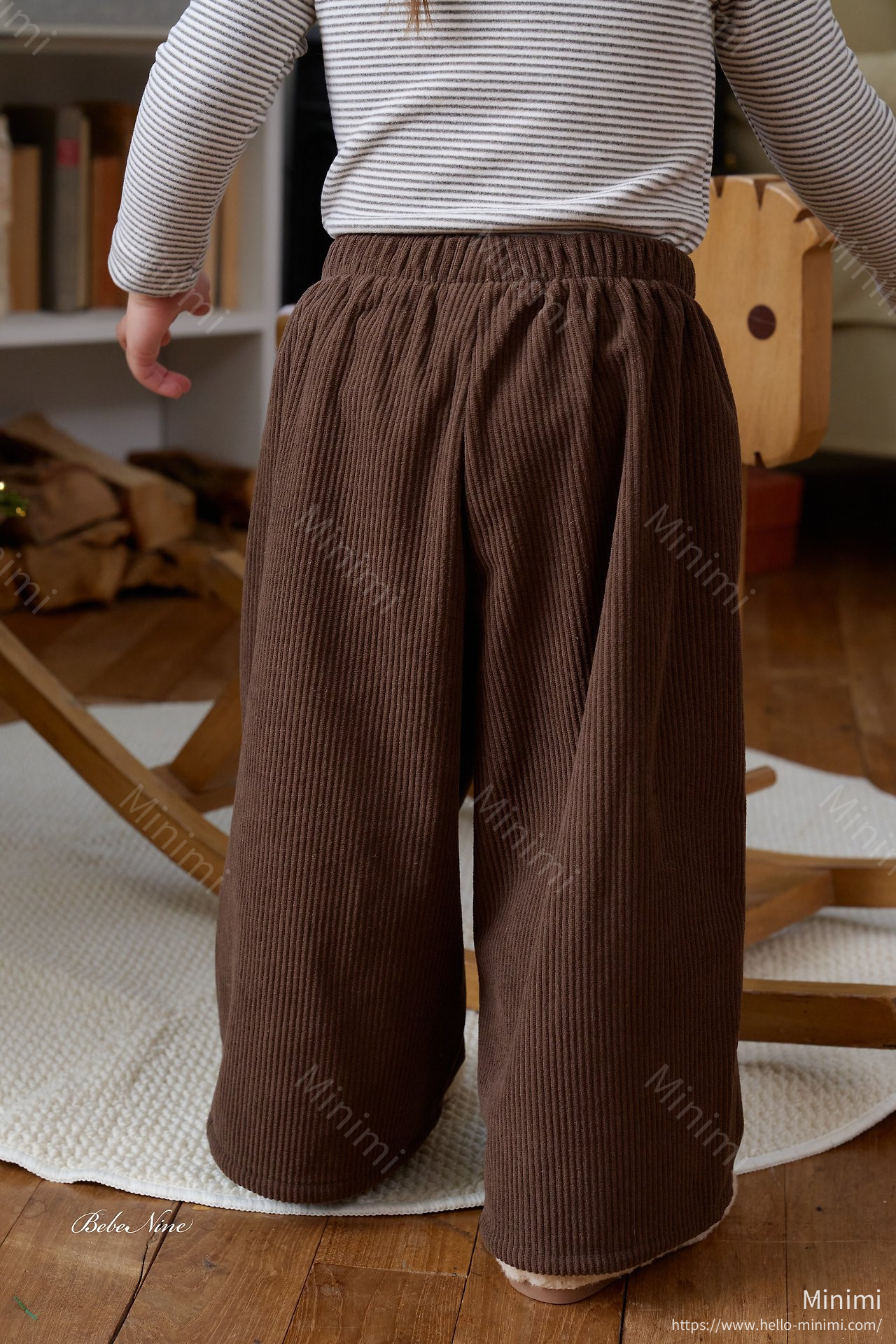 bebe nine Brushed-Lining Loose Corduroy Pants 細節圖 12