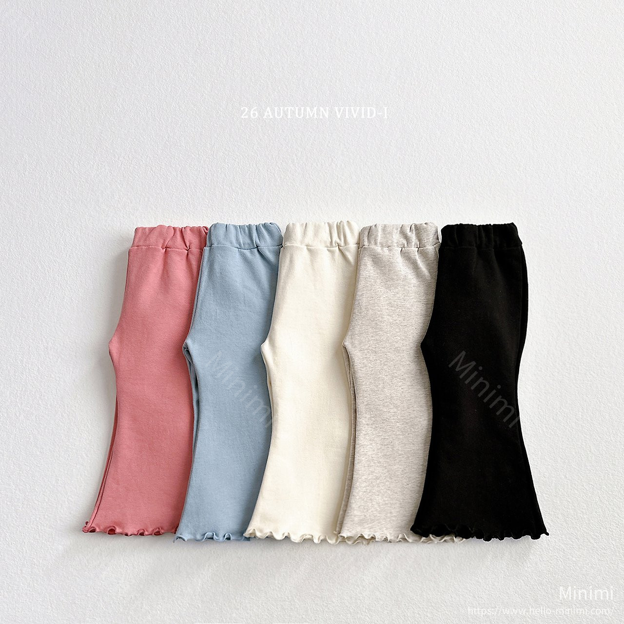 VIVID-I Solid Span Ruffle Pants - 韓國童裝代購主圖