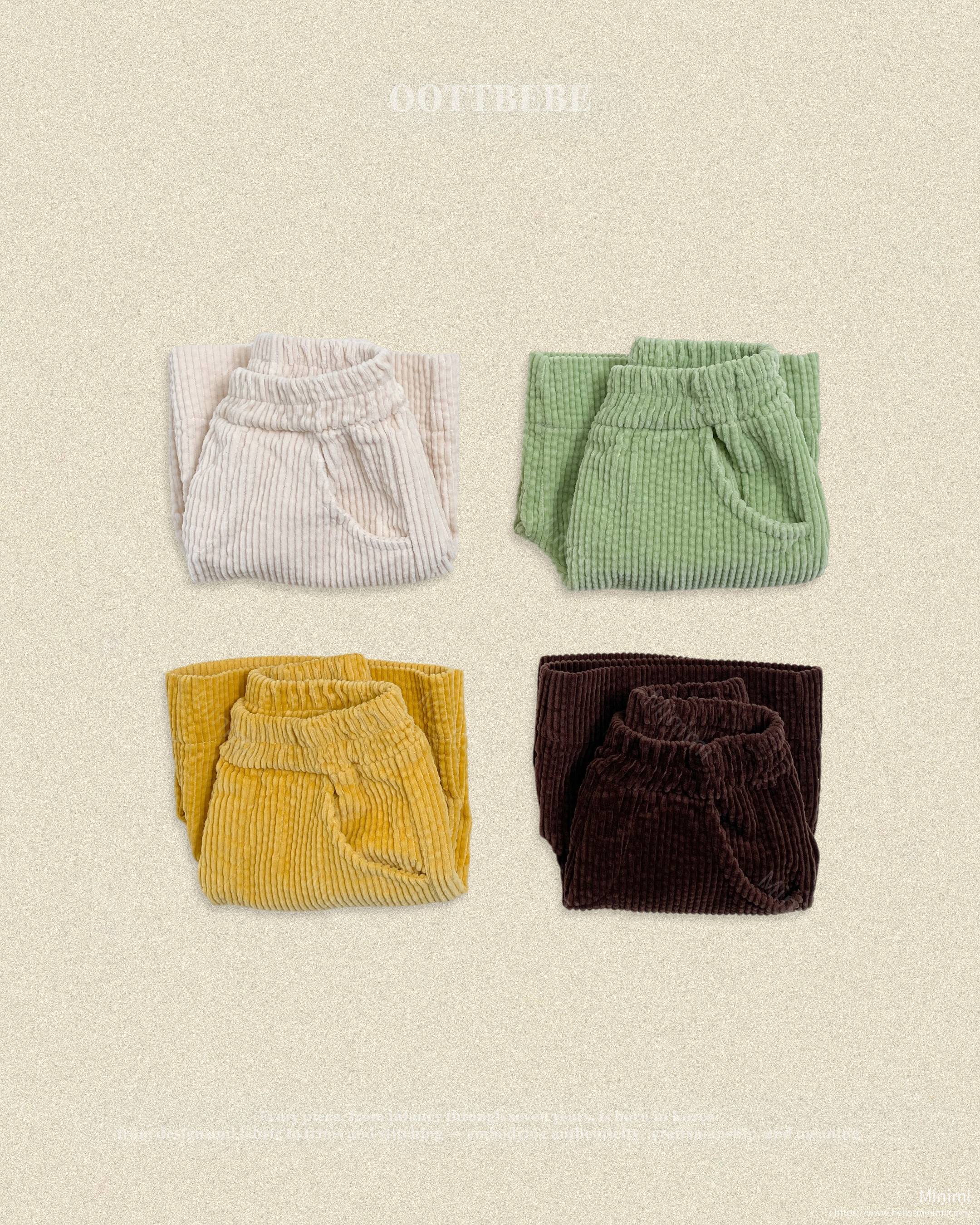 oott bebe Big Corduroy Pants (Knee-length) 細節圖 15