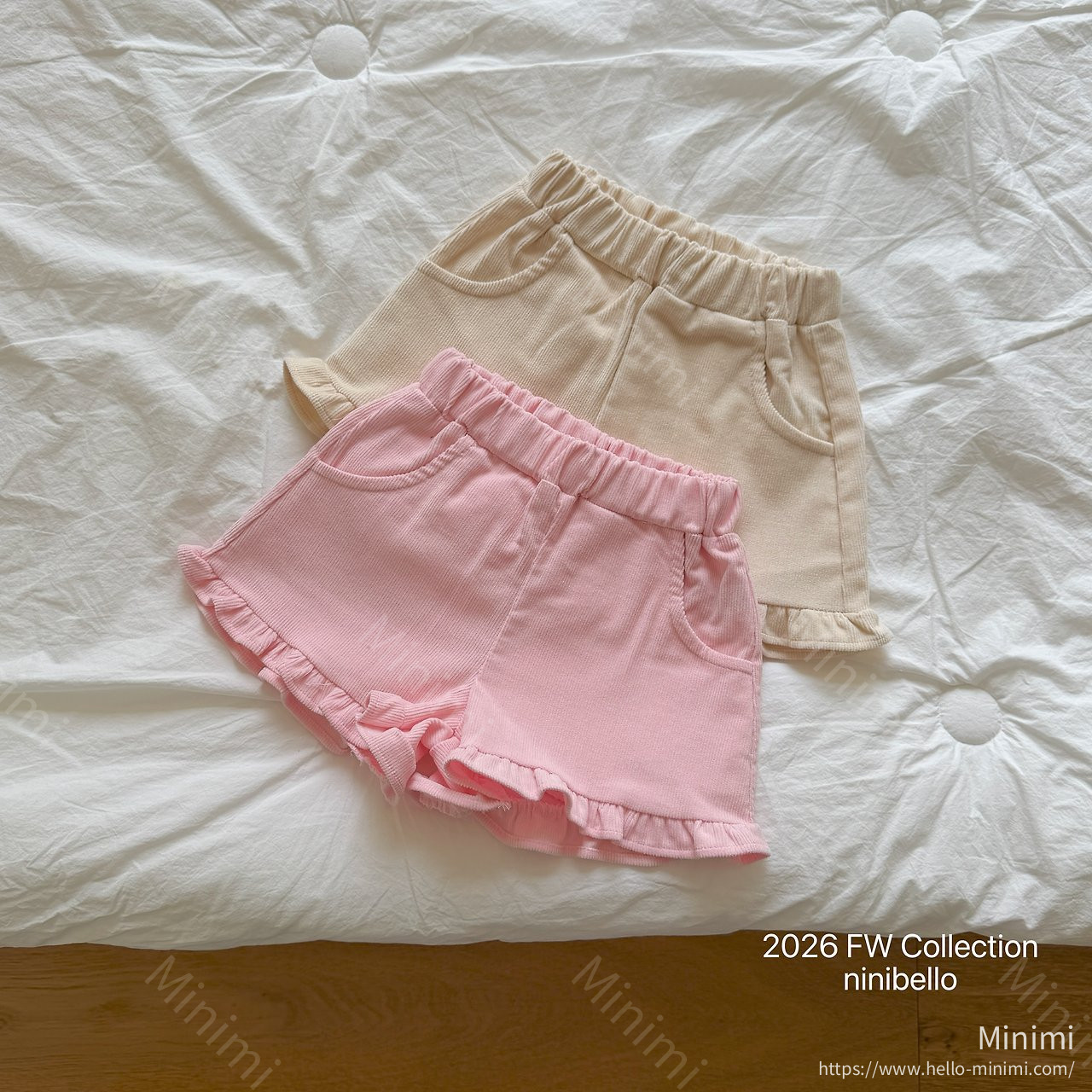 ninibello Heart Frill Corduroy Shorts 細節圖 5
