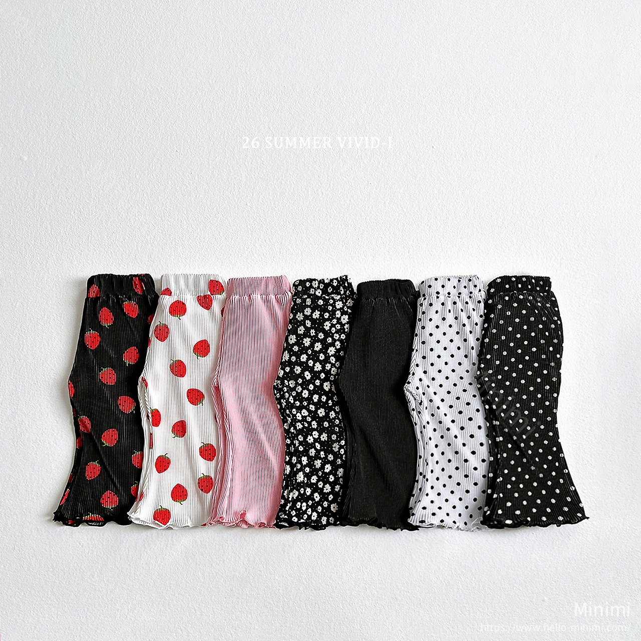 VIVID-I Color Pleats Flared Cropped Pants - 韓國童裝代購主圖