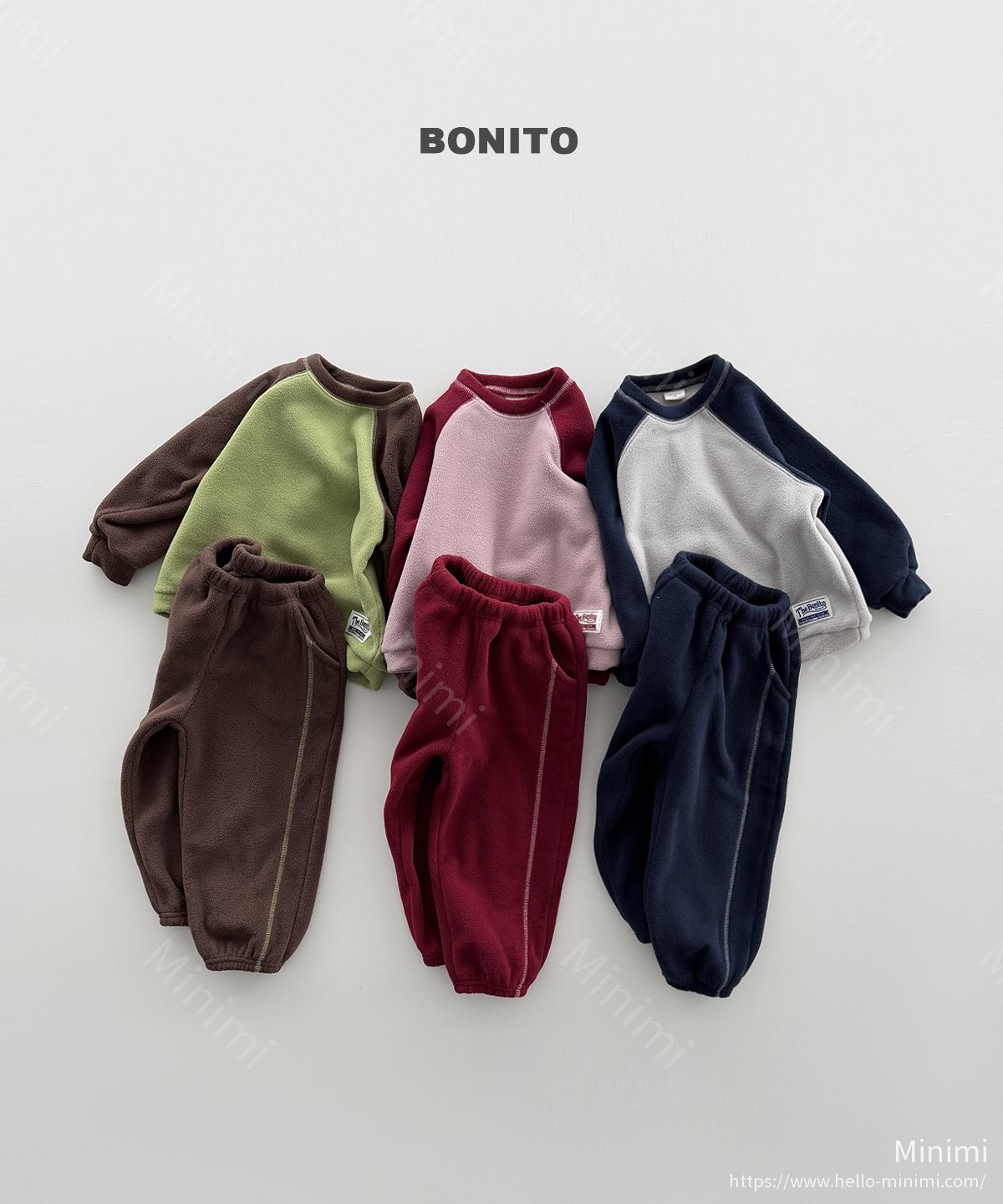BONITO Two-Tone Raglan Set 韓國童裝現貨