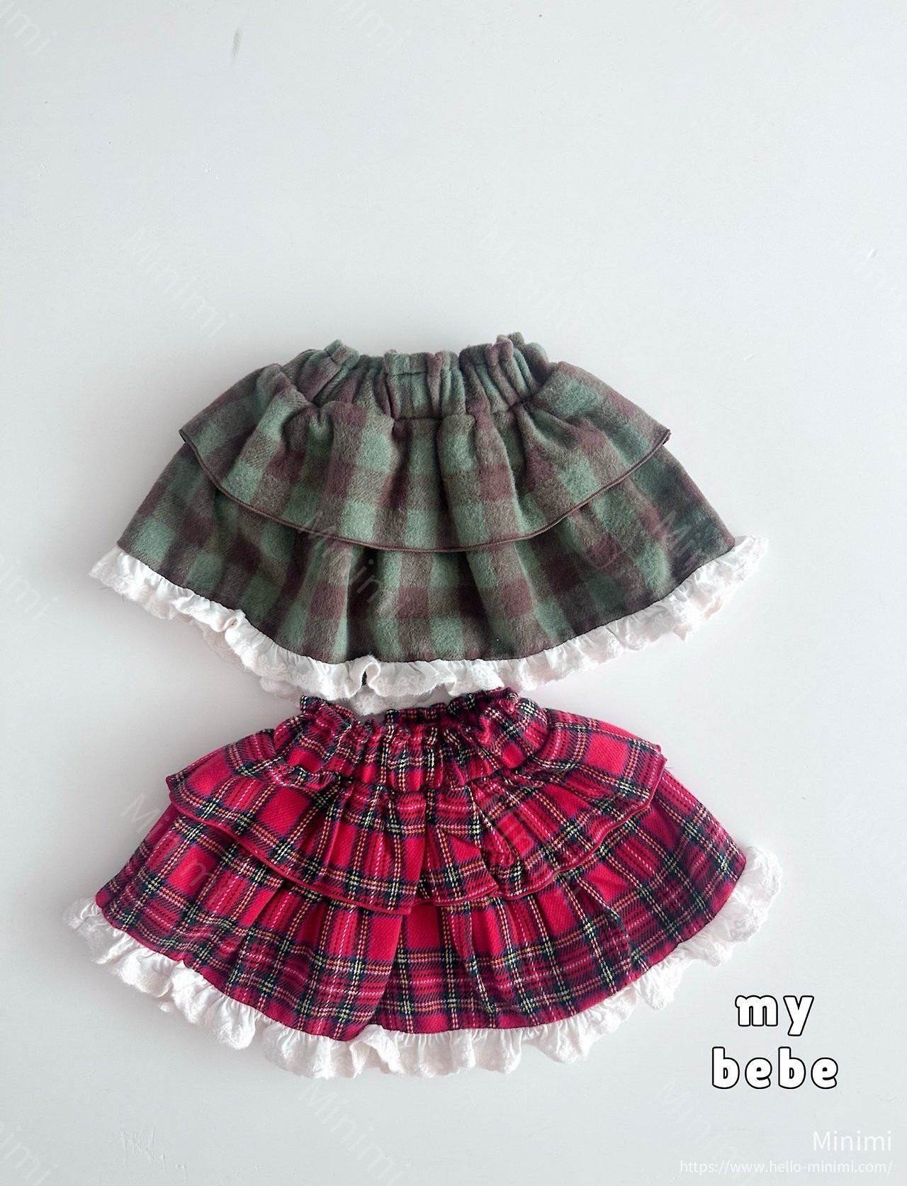 my_bébé Check Tiered Skirt 細節圖 3