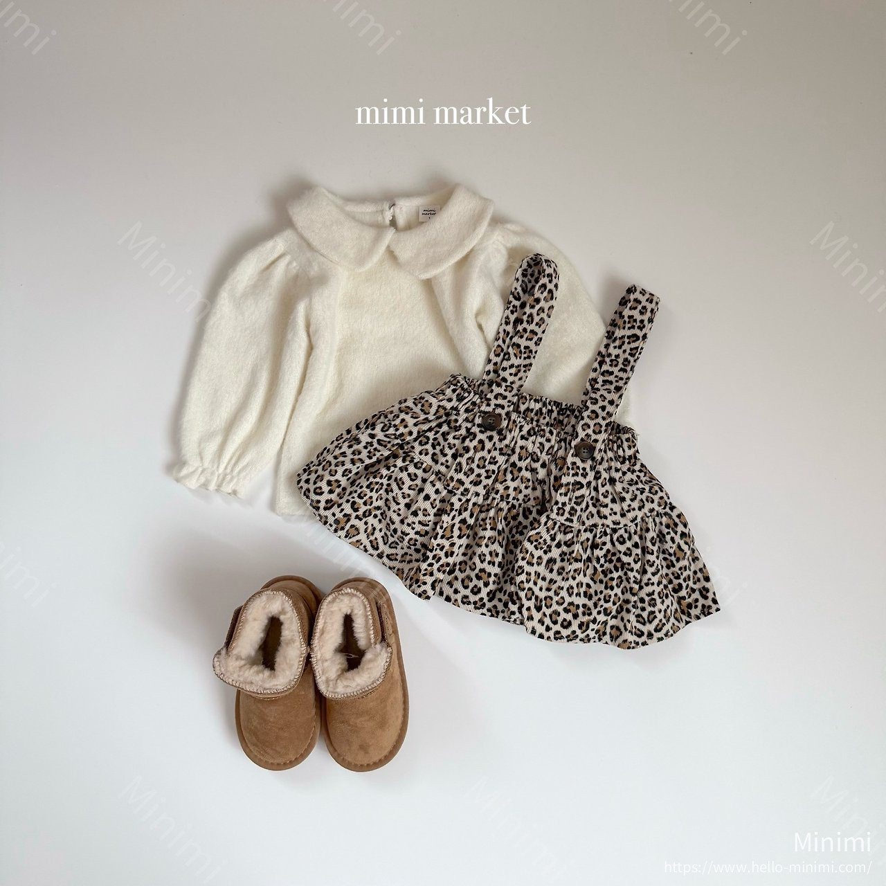 mimi-market Leopard Corduroy Cancan Skirt 細節圖 1