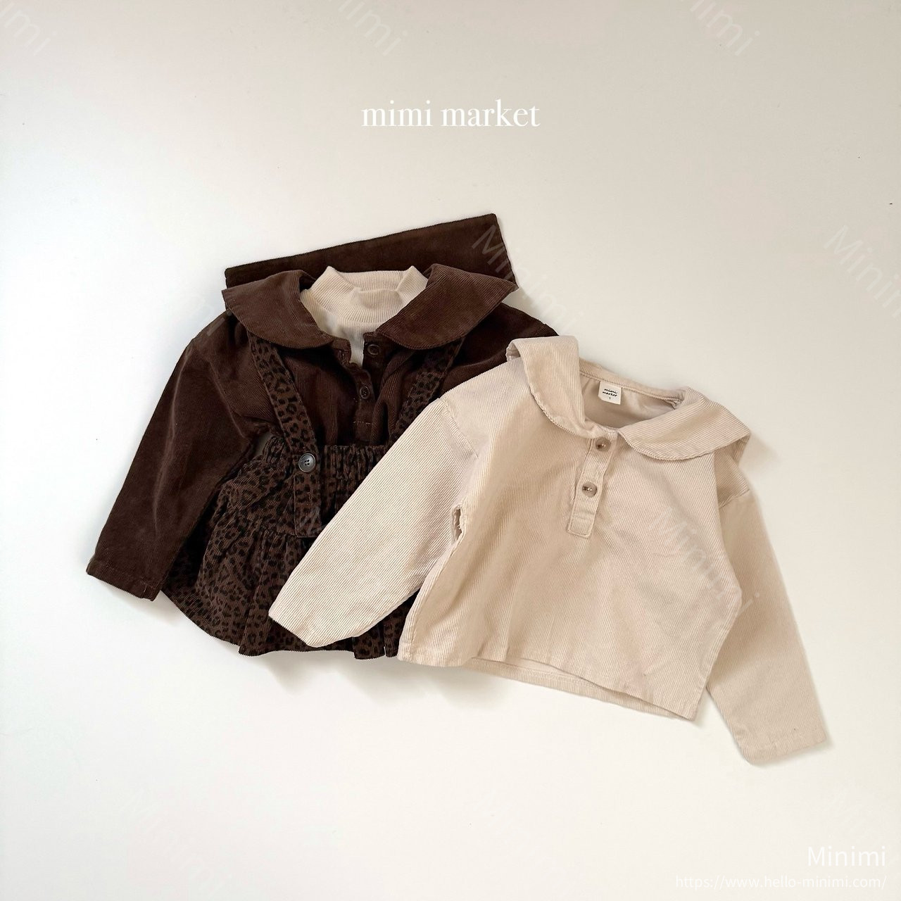 mimi-market Corduroy Sailor Blouse 細節圖 2