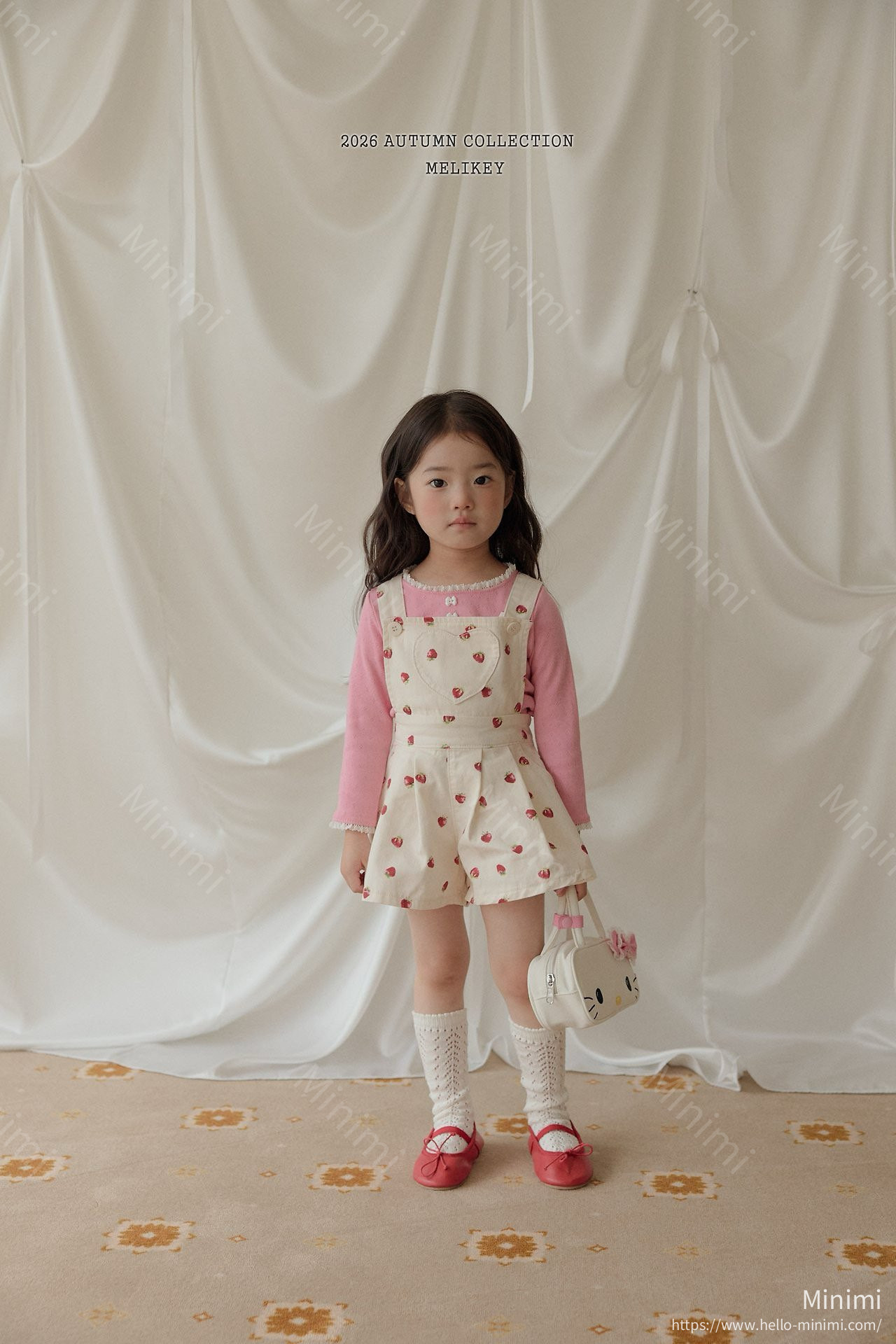 Melikey Strawberry Heart Overalls 細節圖 11