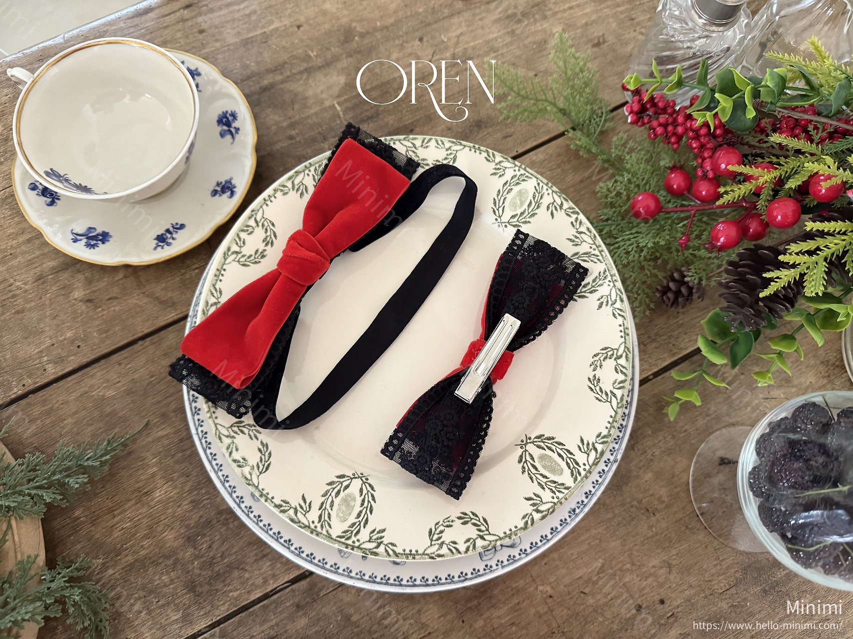 Oren Velvet Ribbon Hairband 細節圖 15