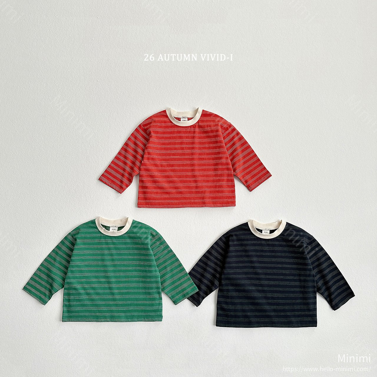 VIVID-I Stripe Smile Label T-shirt 細節圖 1