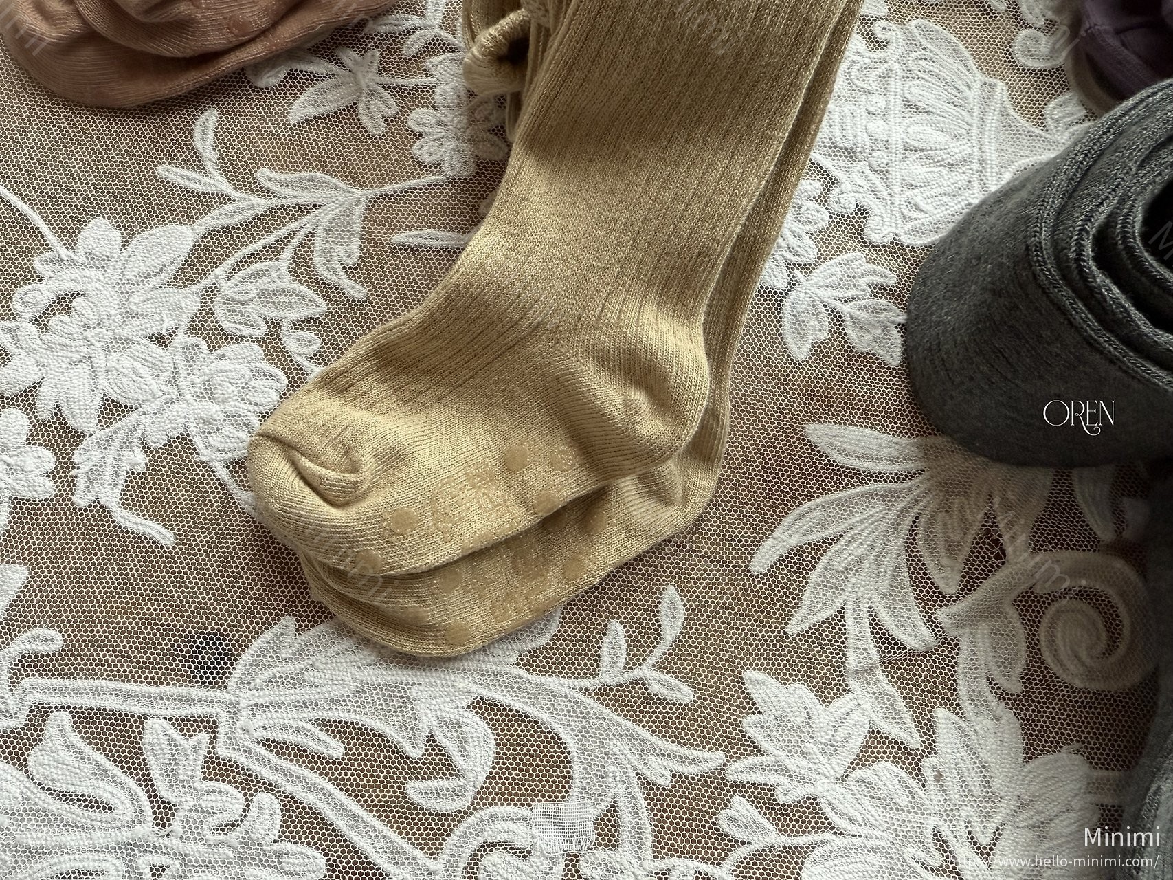 Oren Velour Ribbed Tights 細節圖 2