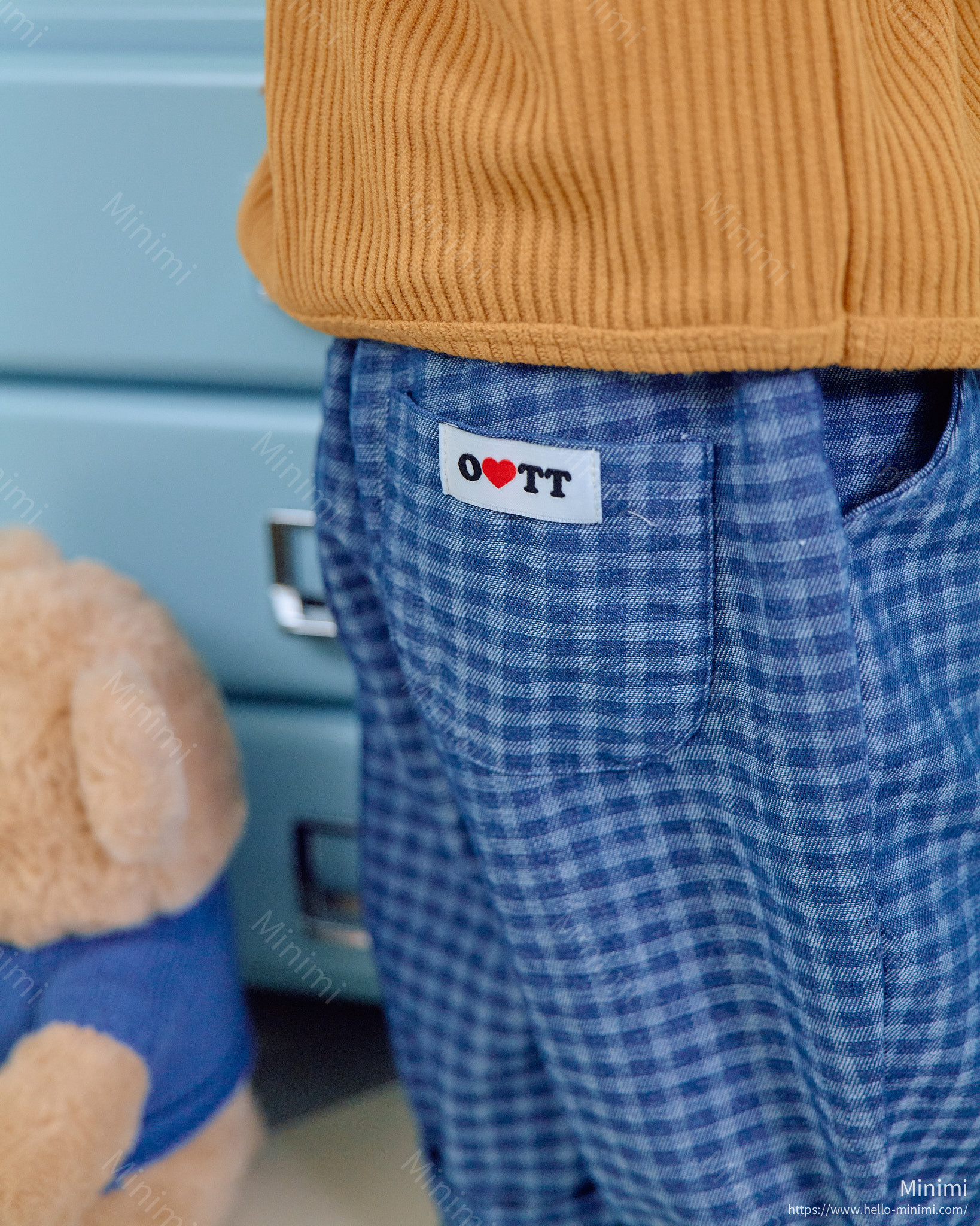 oott bebe Denim Check Pants 細節圖 34