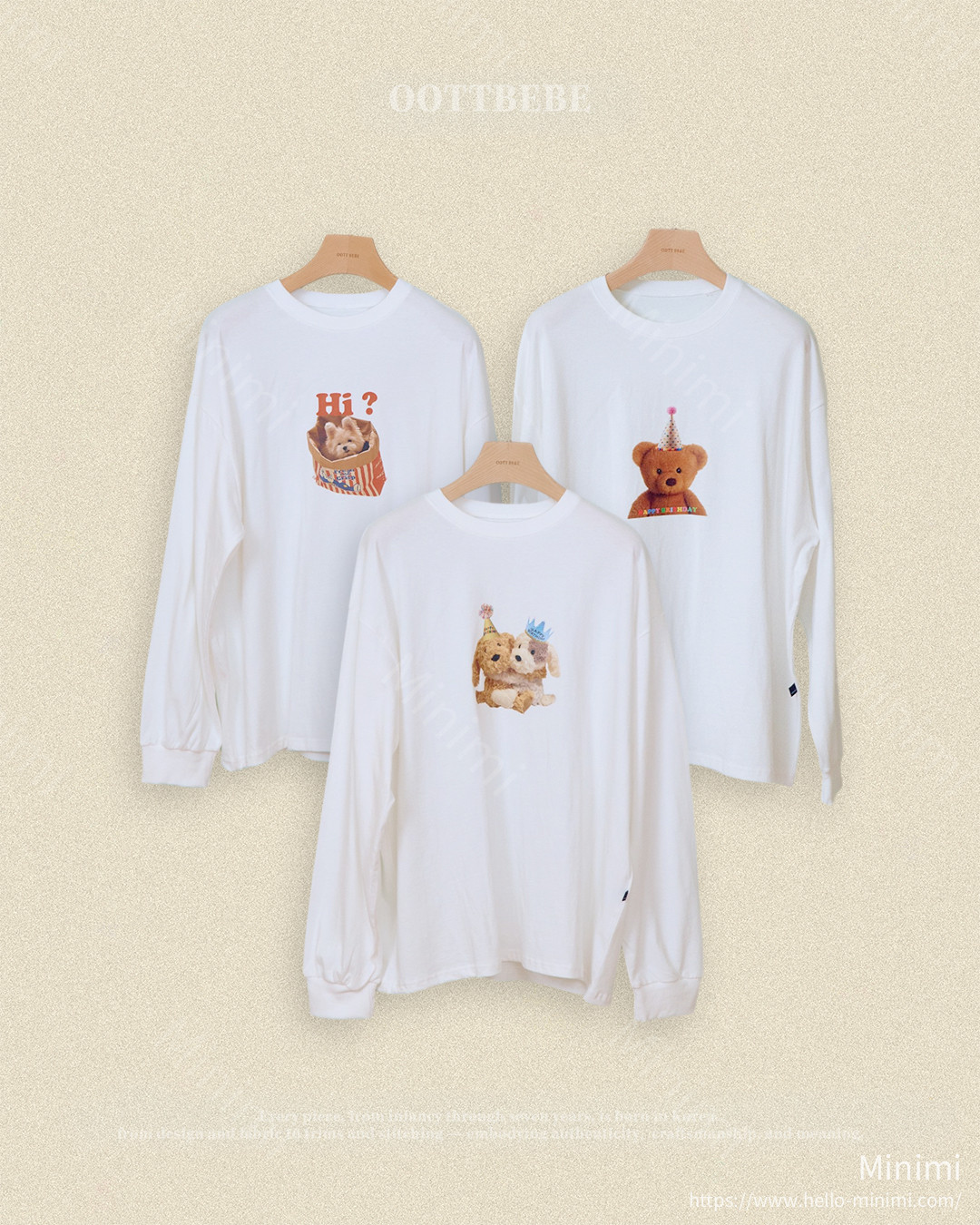 oott bebe Puppy Series T-shirt (Adult) - 韓國童裝代購主圖
