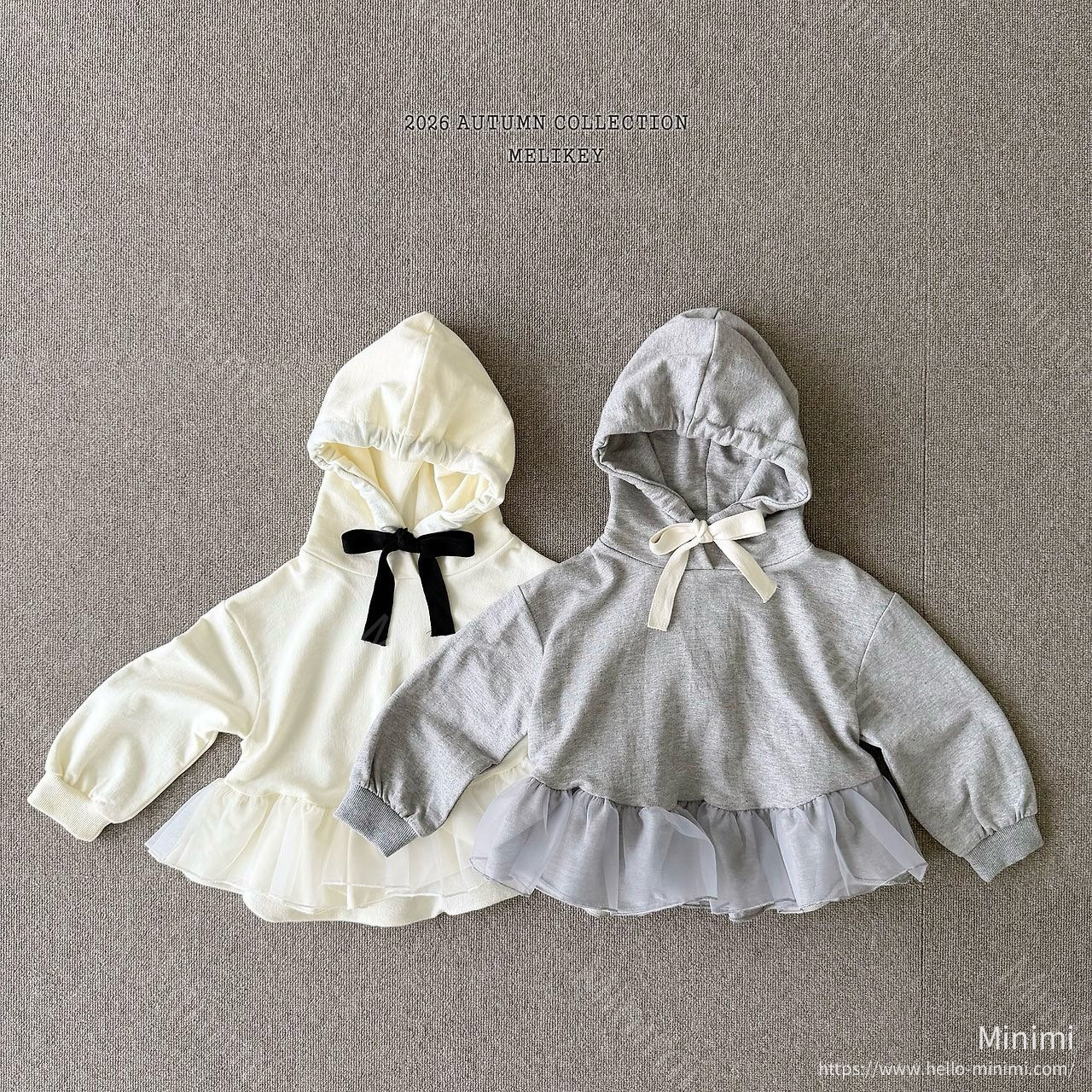 Melikey Cha-cha Frill Hooded T-shirt - 韓國童裝代購主圖