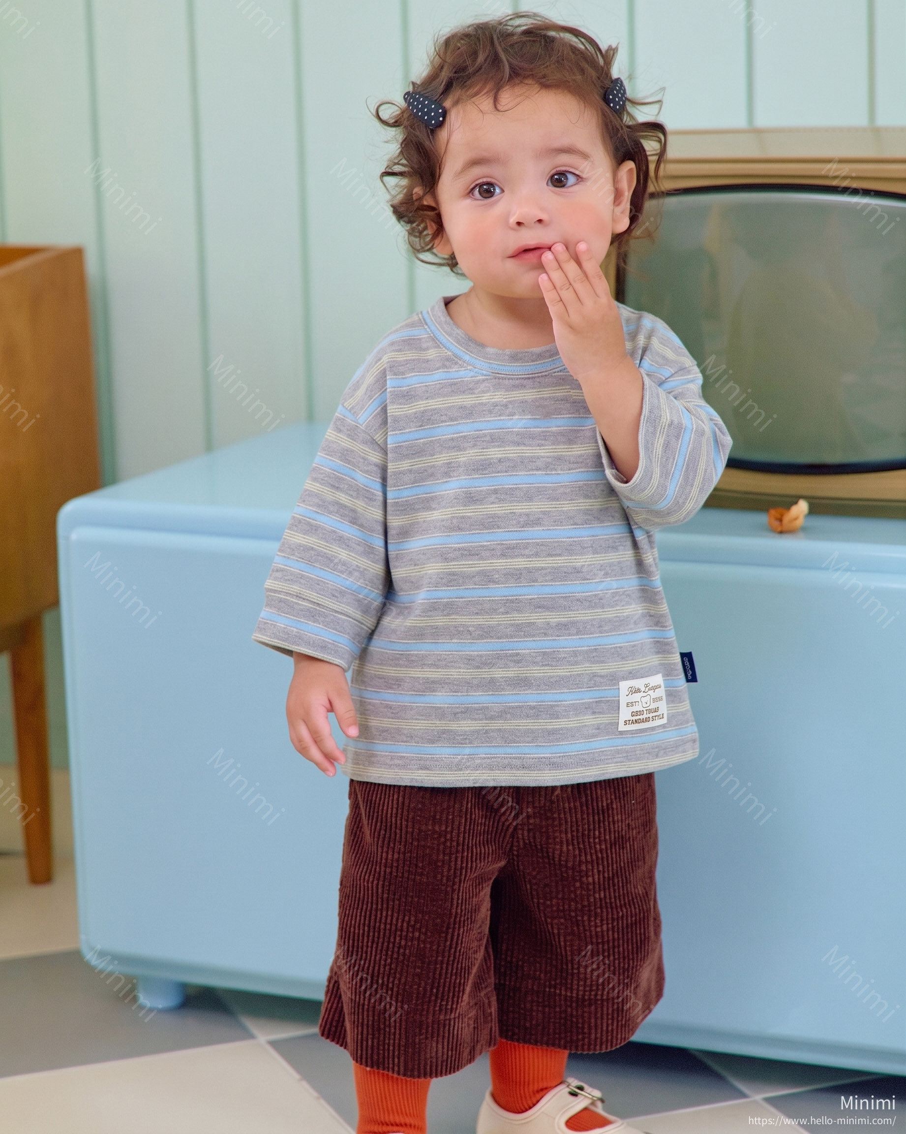 oott bebe Tomboy Ribbed T-shirt (Kids) 細節圖 23