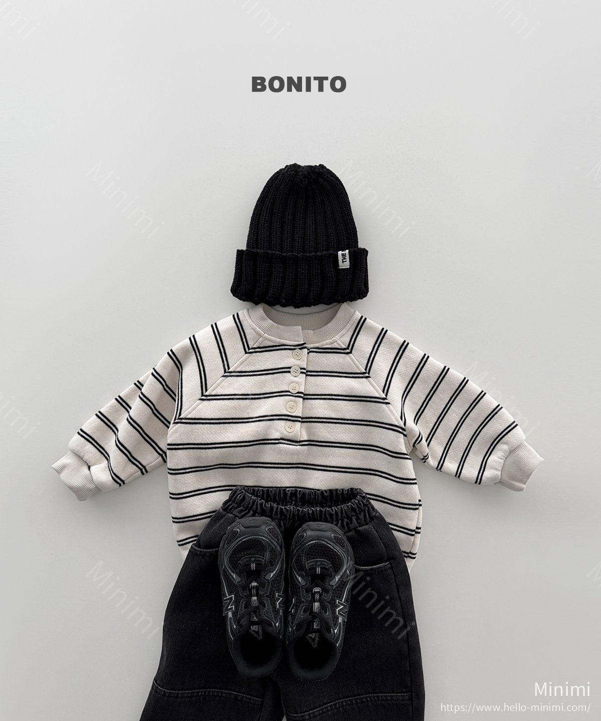 BONITO Stripe Henry Neck Sweatshirt 細節圖 7