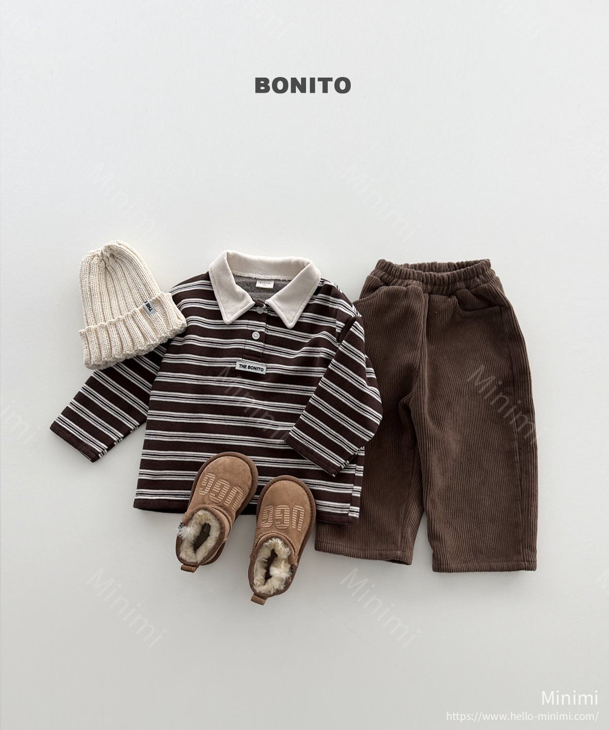 BONITO Stripe Choco Collar Tee 細節圖 8