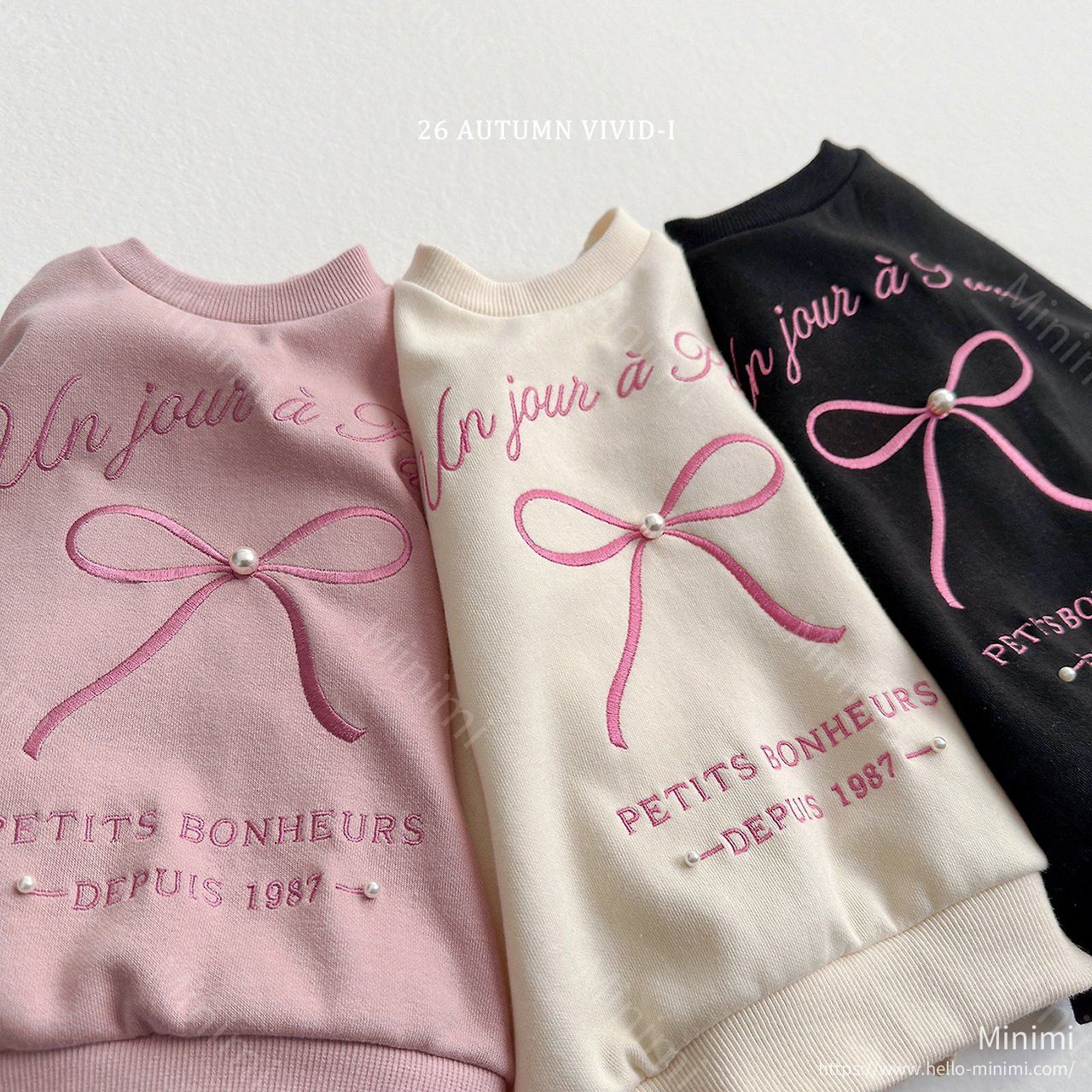 VIVID-I Ribbon Pearl Puff Sweatshirt 細節圖 18