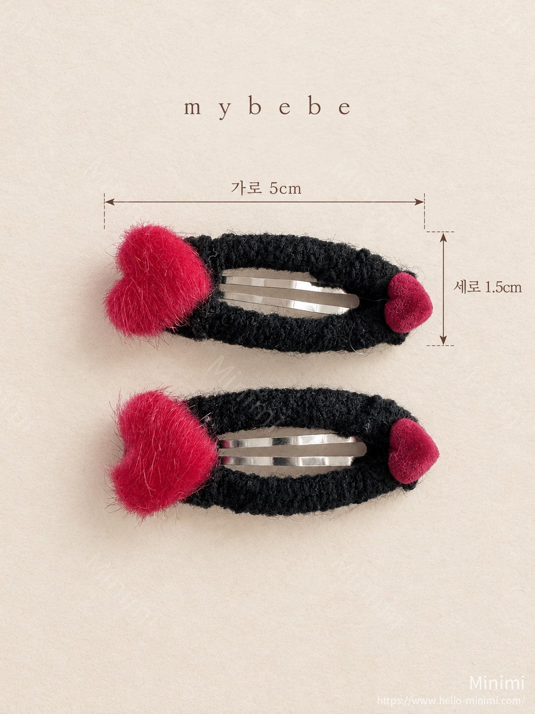 my_bébé Winter Heart Hairpin Set 細節圖 10