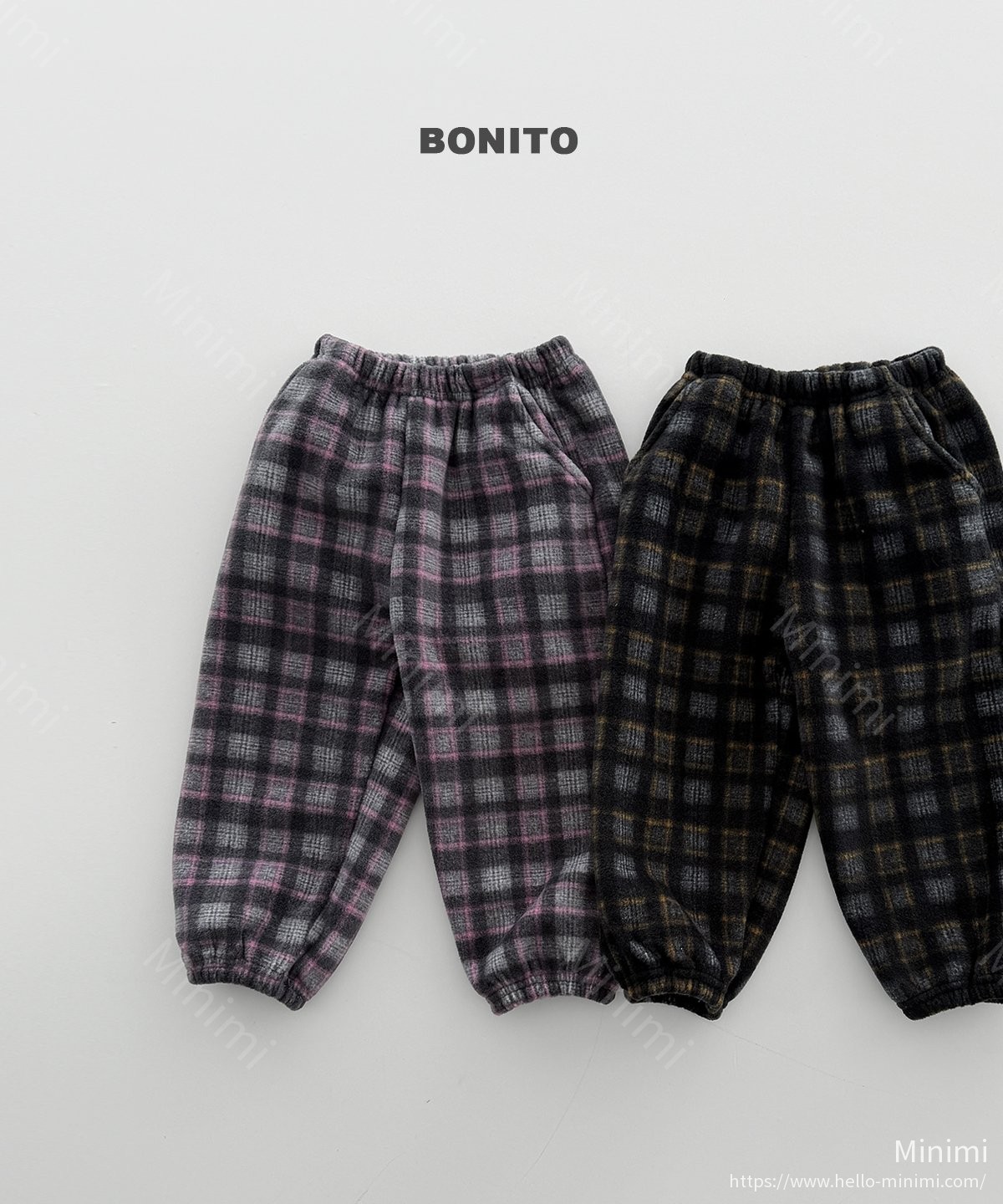 BONITO Check Fleece Jogger Pants 細節圖 1