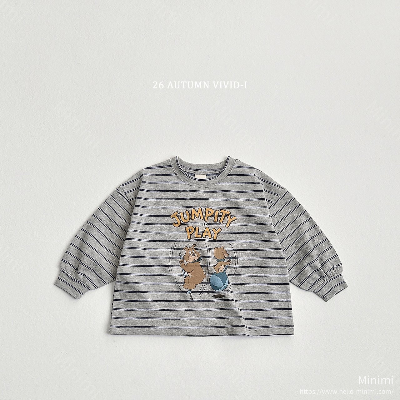 VIVID-I Stripe Cartoon Single T-shirt 細節圖 2