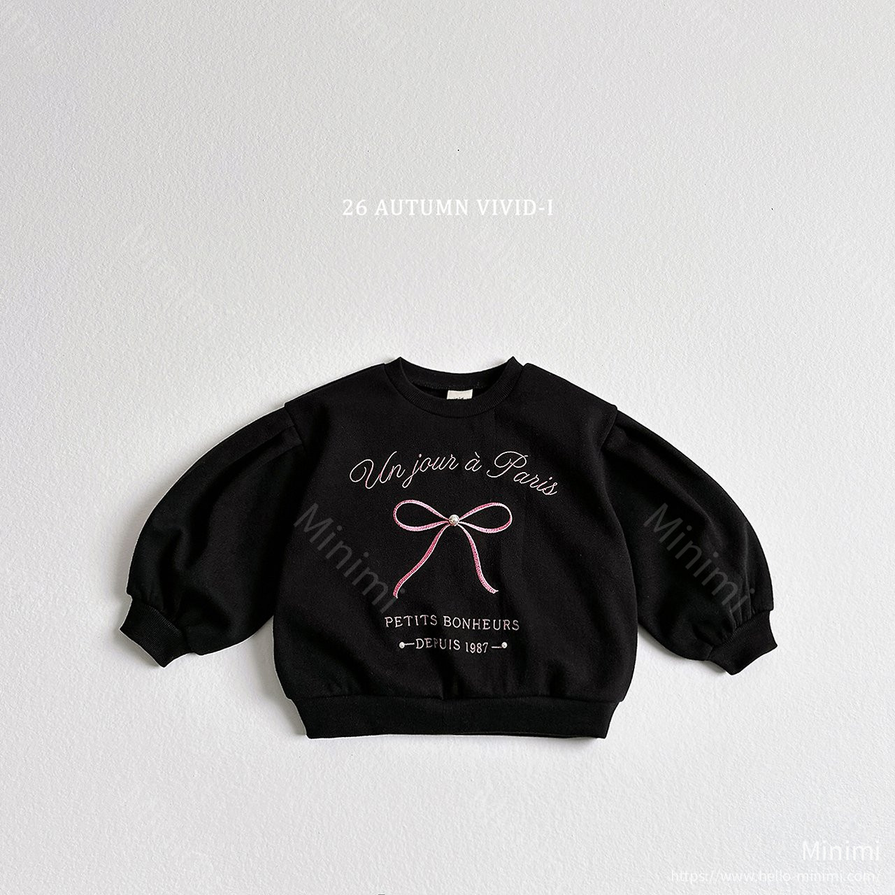 VIVID-I Ribbon Pearl Puff Sweatshirt 細節圖 4