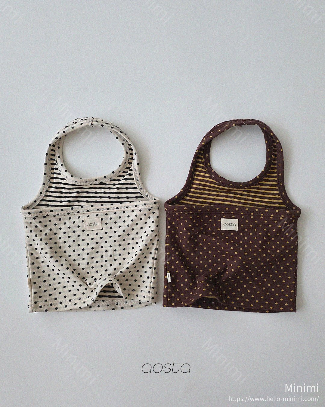 Aosta atelier Choco Chip Halter Neck - 韓國童裝代購主圖