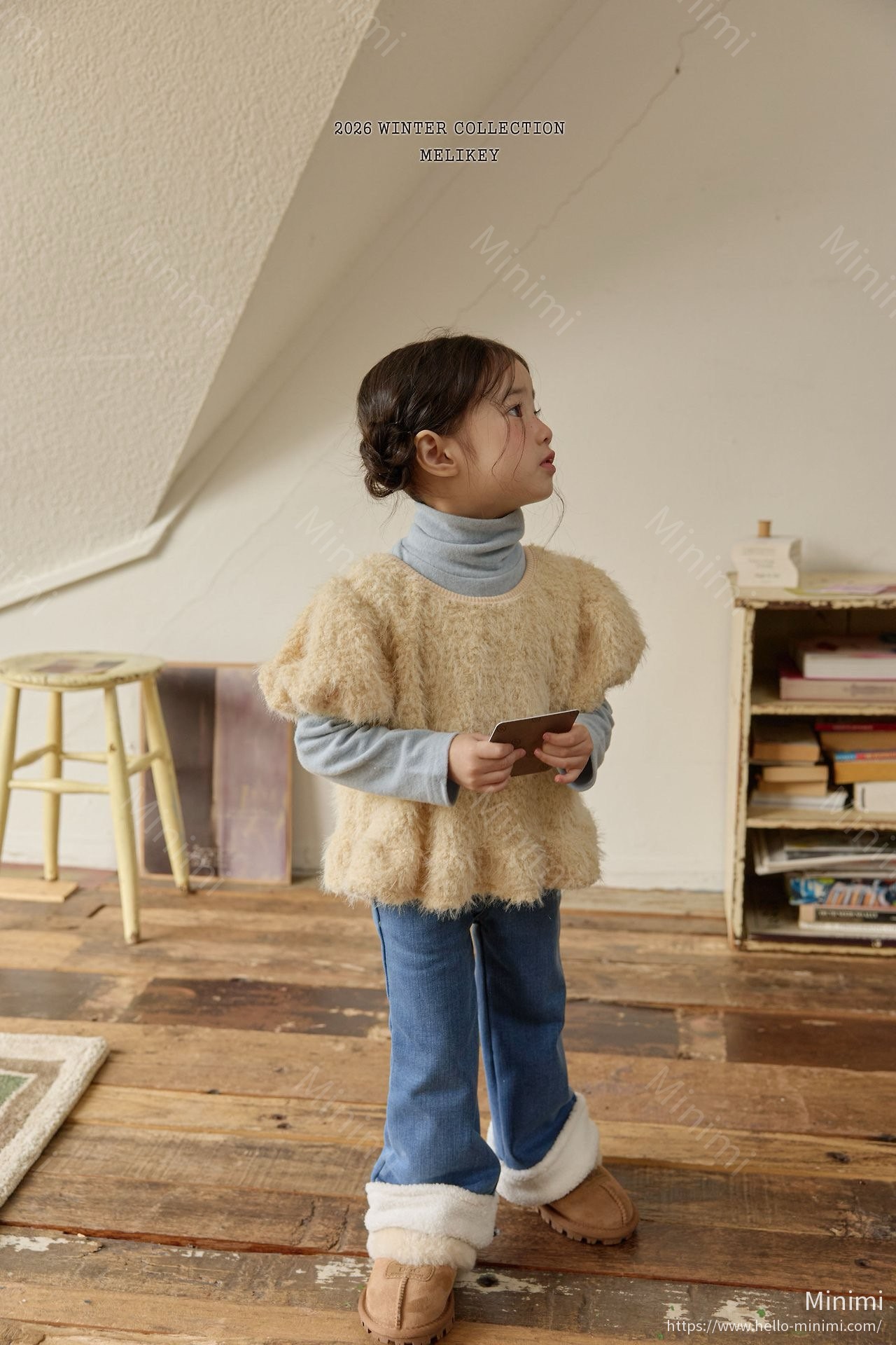 Melikey Wool Denim Heart Bootcut 細節圖 6
